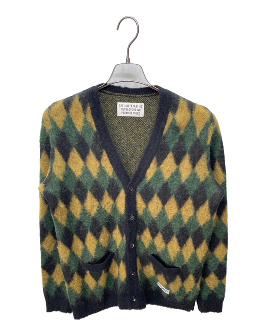 [Pre-owned] WACKO MARIA 16AW Alpaca blend argyle cardigan 16fw-wmk-kn16