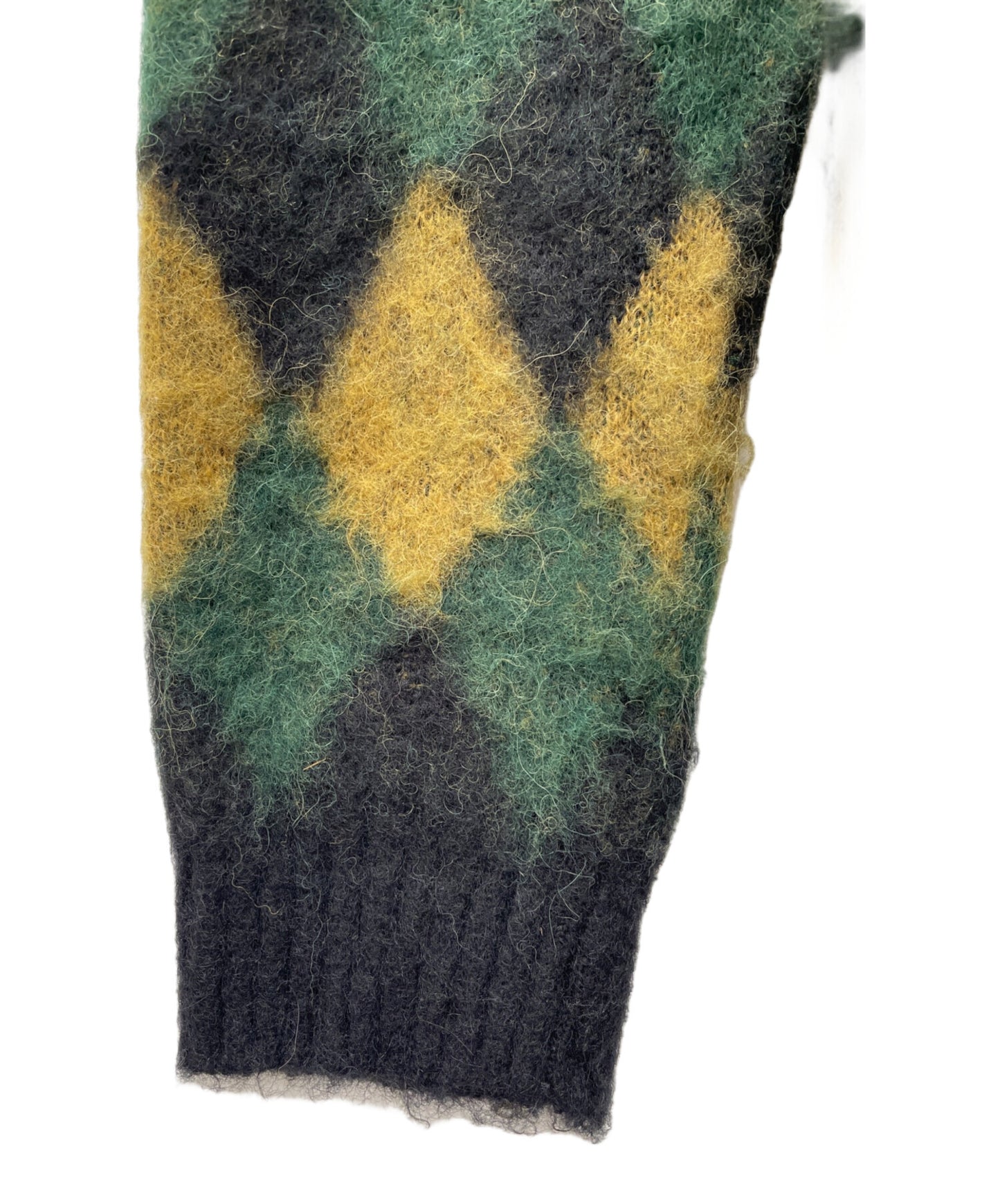 [Pre-owned] WACKO MARIA 16AW Alpaca blend argyle cardigan 16fw-wmk-kn16