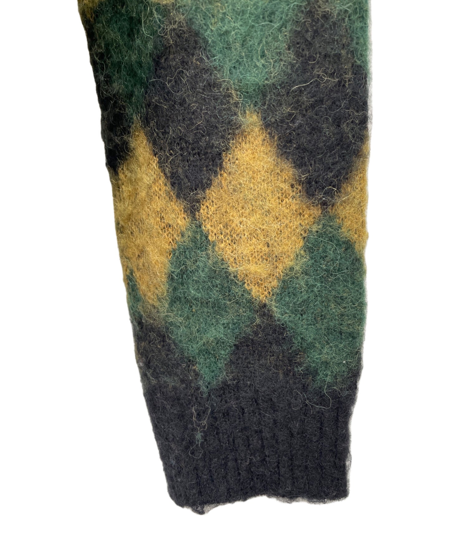[Pre-owned] WACKO MARIA 16AW Alpaca blend argyle cardigan 16fw-wmk-kn16