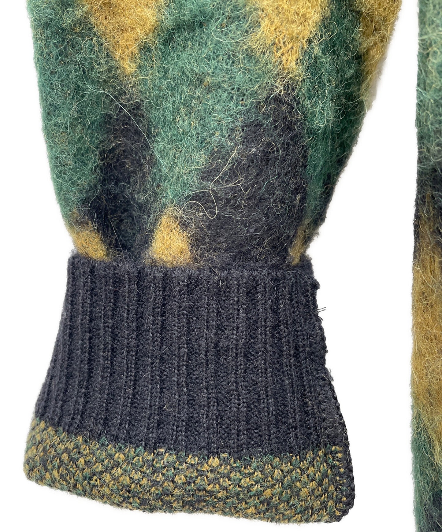 [Pre-owned] WACKO MARIA 16AW Alpaca blend argyle cardigan 16fw-wmk-kn16