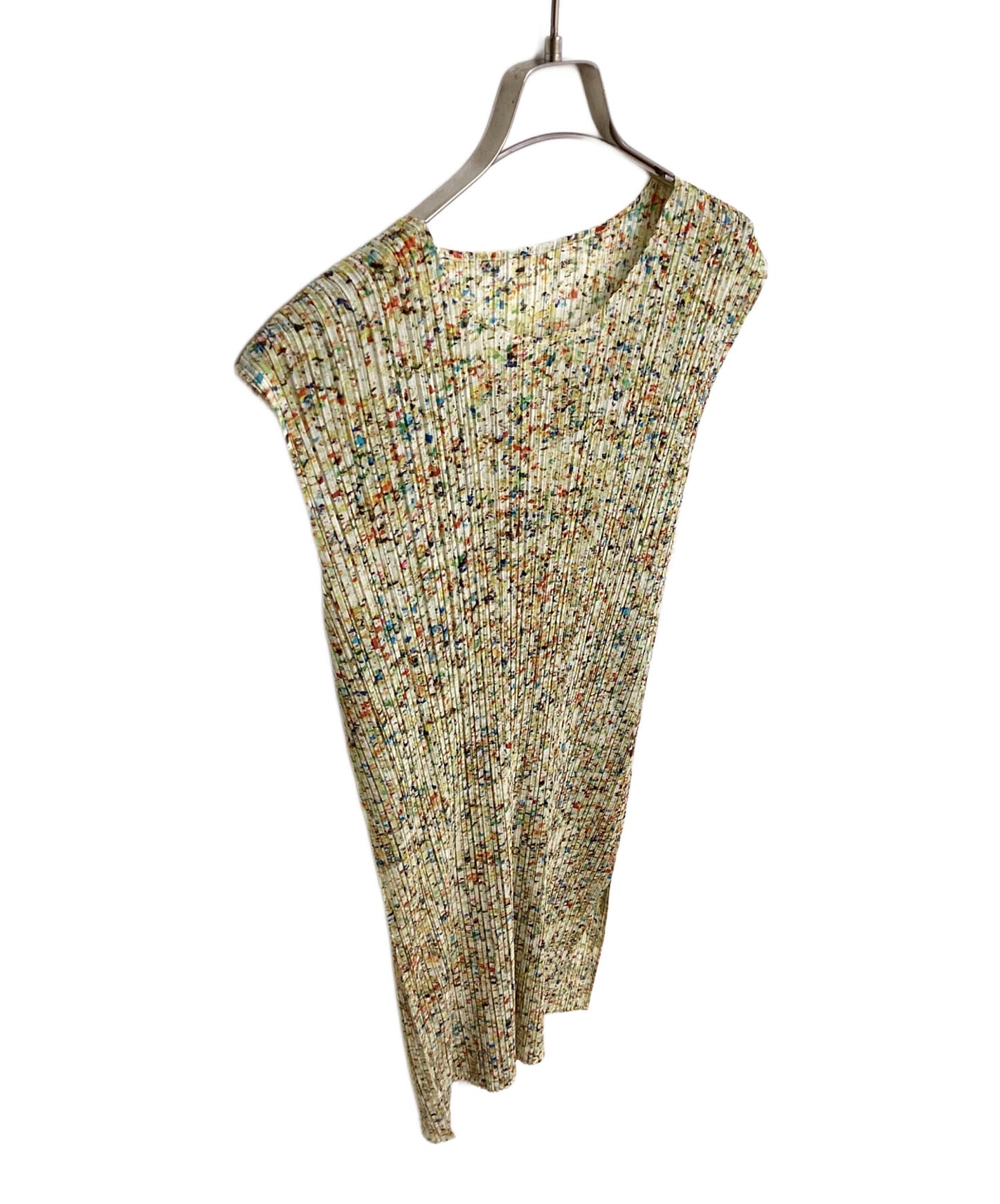 [Pre-owned] PLEATS PLEASE Pleated dress with all-over pattern PP83-JT182