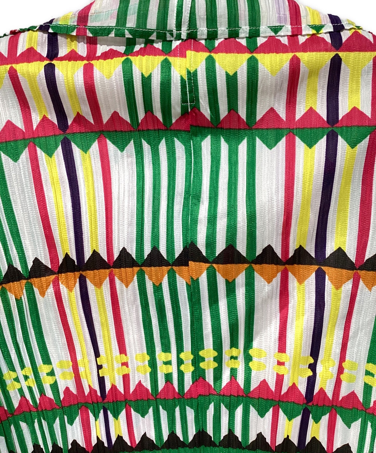 [Pre-owned] PLEATS PLEASE Pleated blouse with all-over pattern PP22-JK793