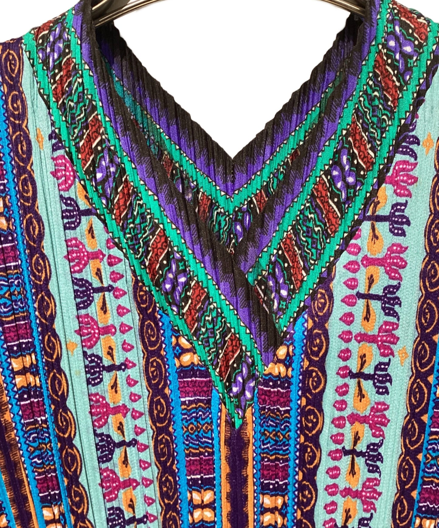 [Pre-owned] PLEATS PLEASE Pleated double-V cut and sewn with all-over pattern PP41-JK812