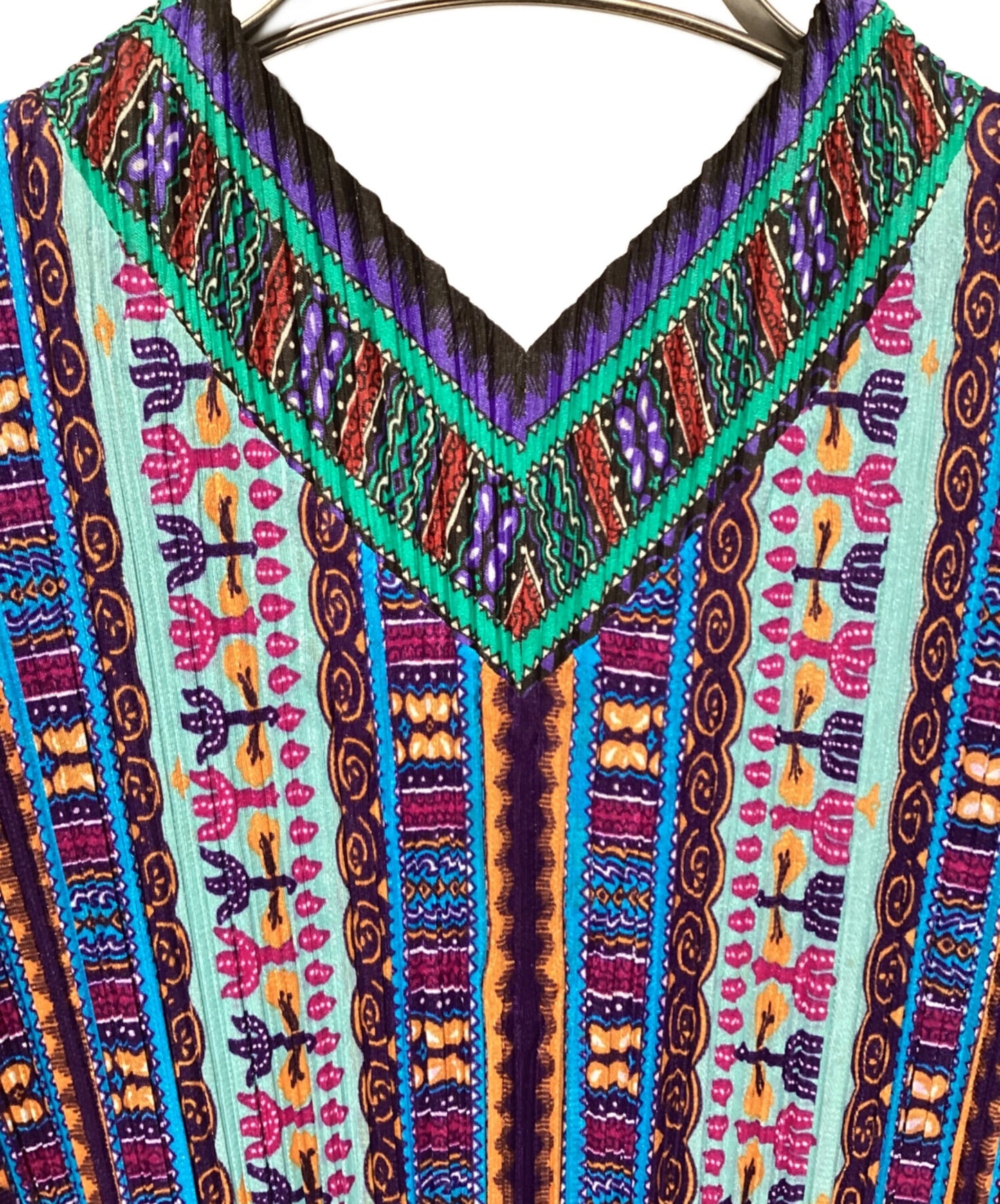 [Pre-owned] PLEATS PLEASE Pleated double-V cut and sewn with all-over pattern PP41-JK812