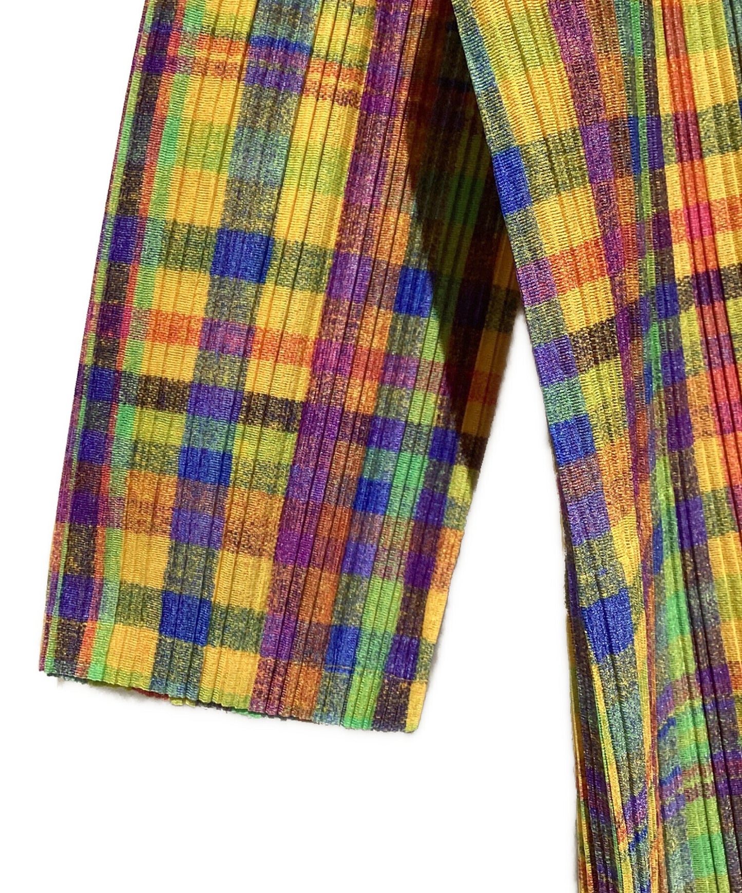 [Pre-owned] PLEATS PLEASE Pleated blouse with all-over pattern PP91-FK301