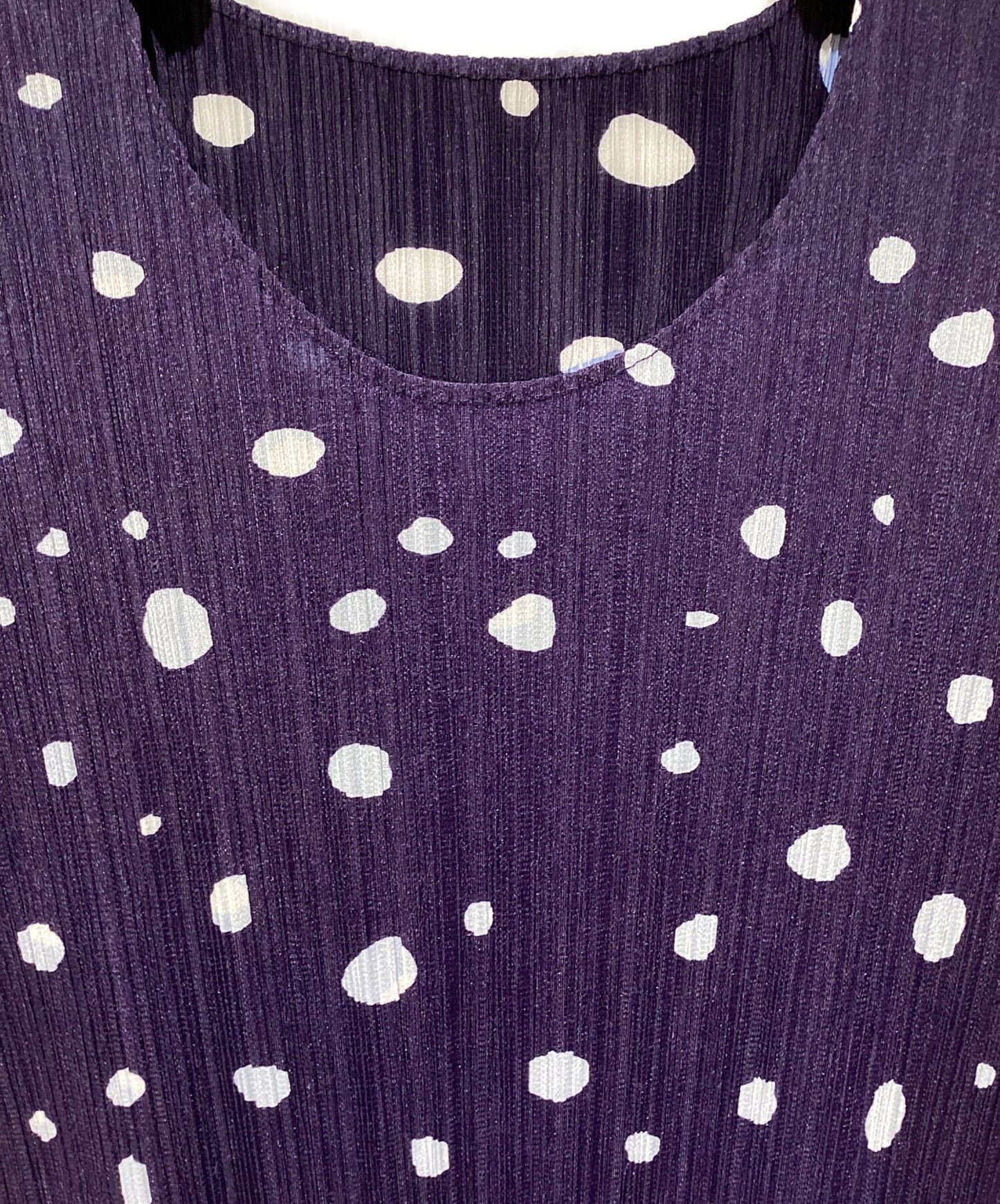 [Pre-owned] PLEATS PLEASE Pleated Dot Pattern Sleeveless Tunic PP93-JK736
