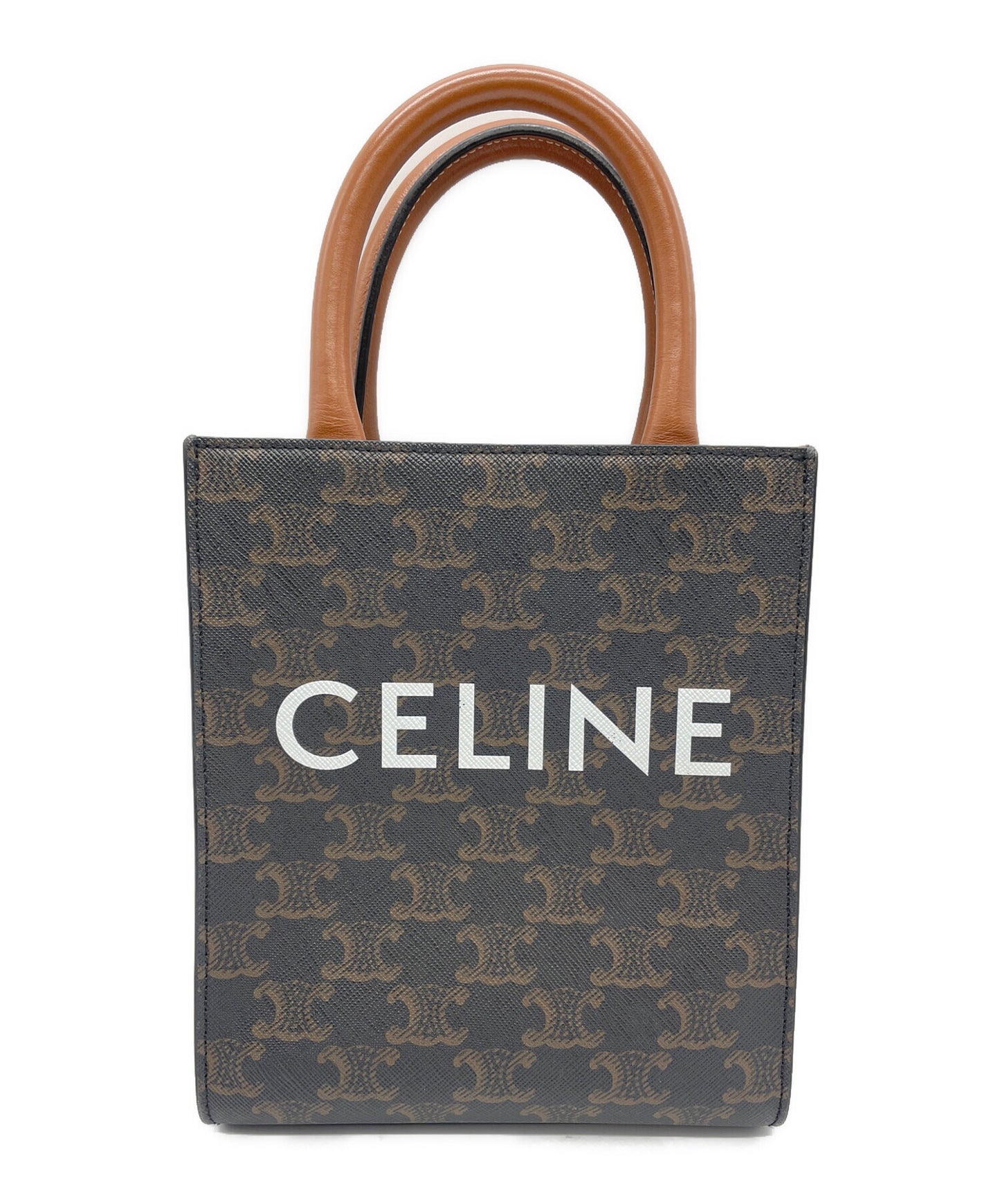[Pre-owned] CELINE Mini Shoulder Bag Trionf Canvas Mini Vertical Hippo