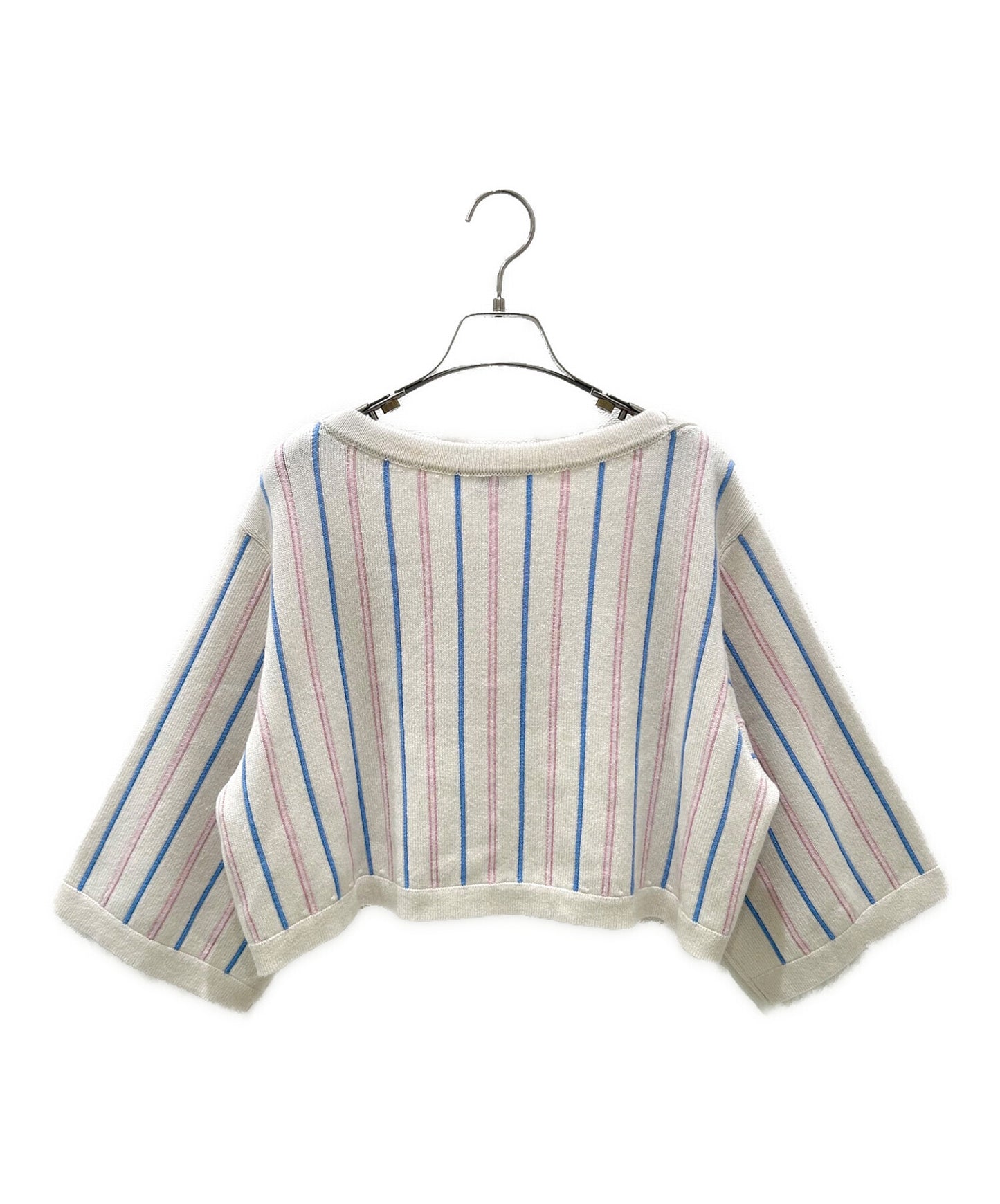 [Pre-owned] CHANEL Coco-Mark Cashmere Stripe Knit/Cashmere Knit P74728K10726: circa 2023