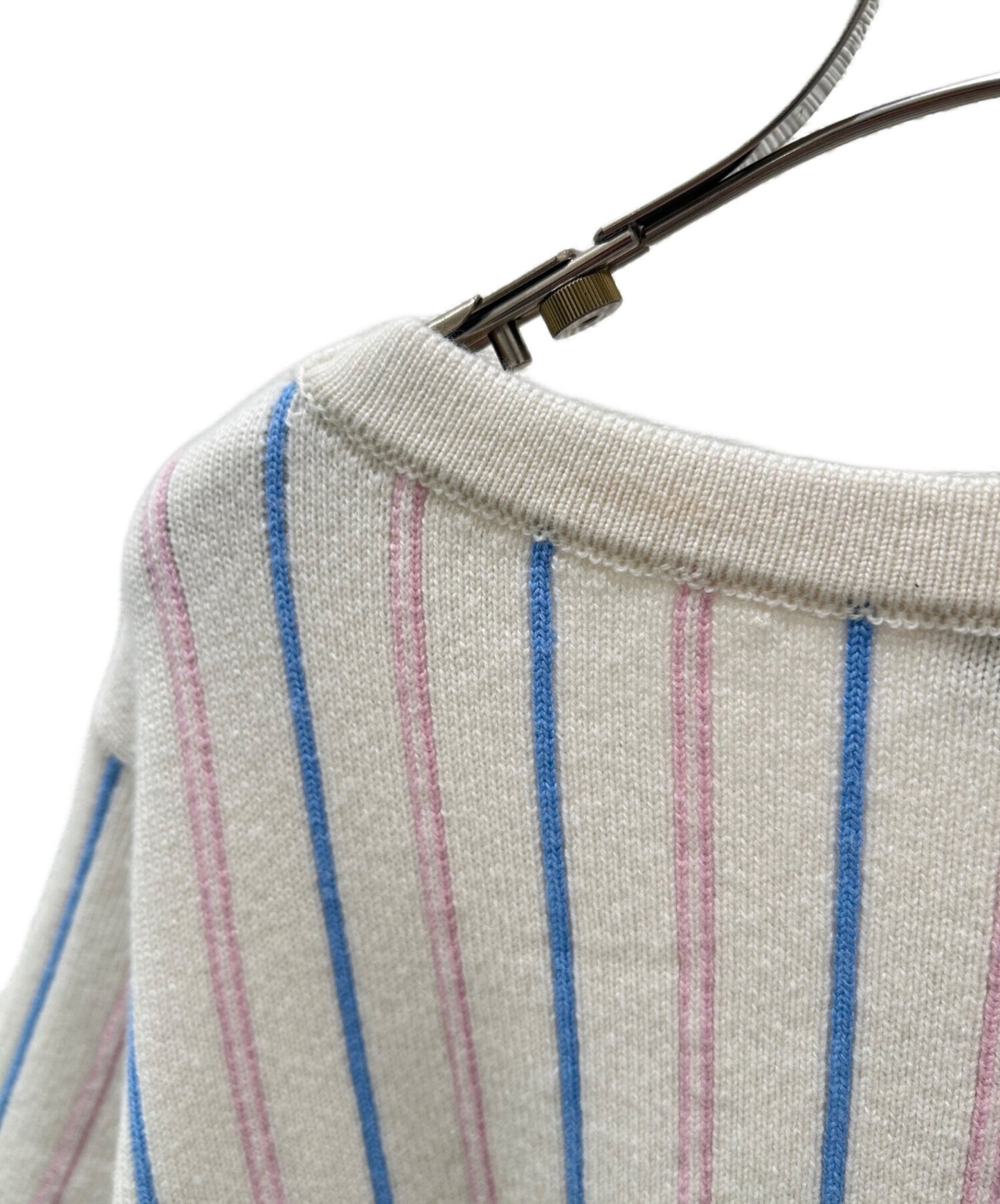 [Pre-owned] CHANEL Coco-Mark Cashmere Stripe Knit/Cashmere Knit P74728K10726: circa 2023