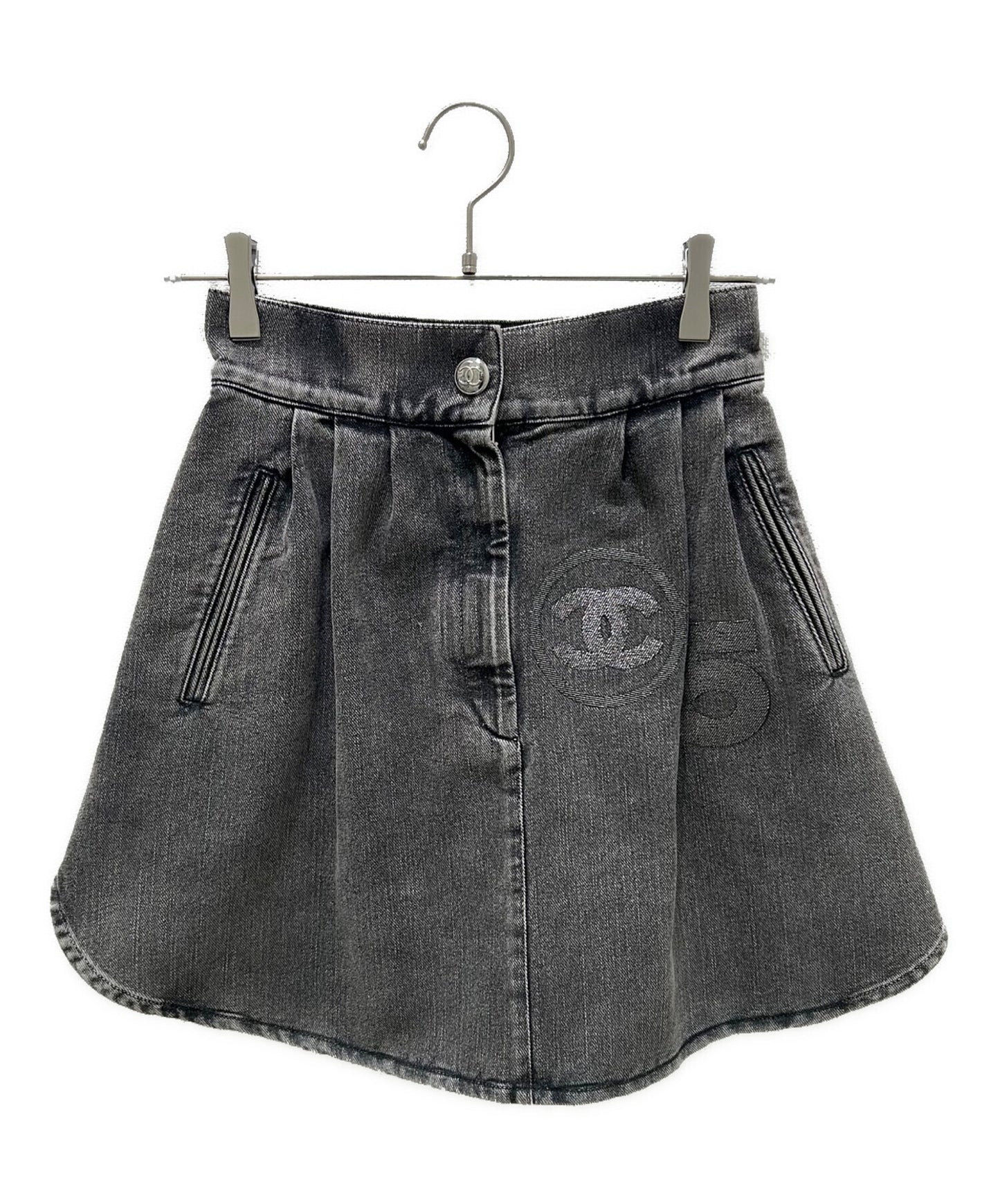 [Pre-owned] CHANEL NO.5 Denim Skirt/Mini Skirt P74035V65658: circa 2023