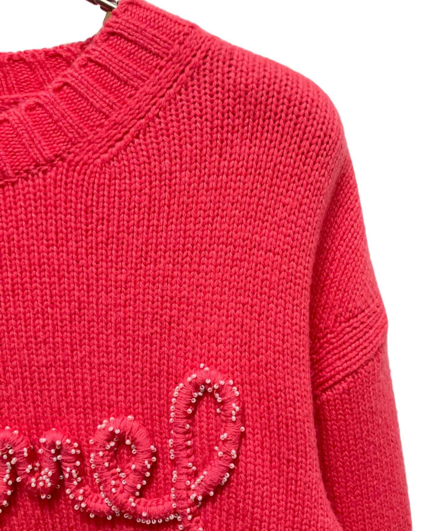 [Pre-owned] CHANEL Logo cashmere knit/crew neck knit P65189K61044