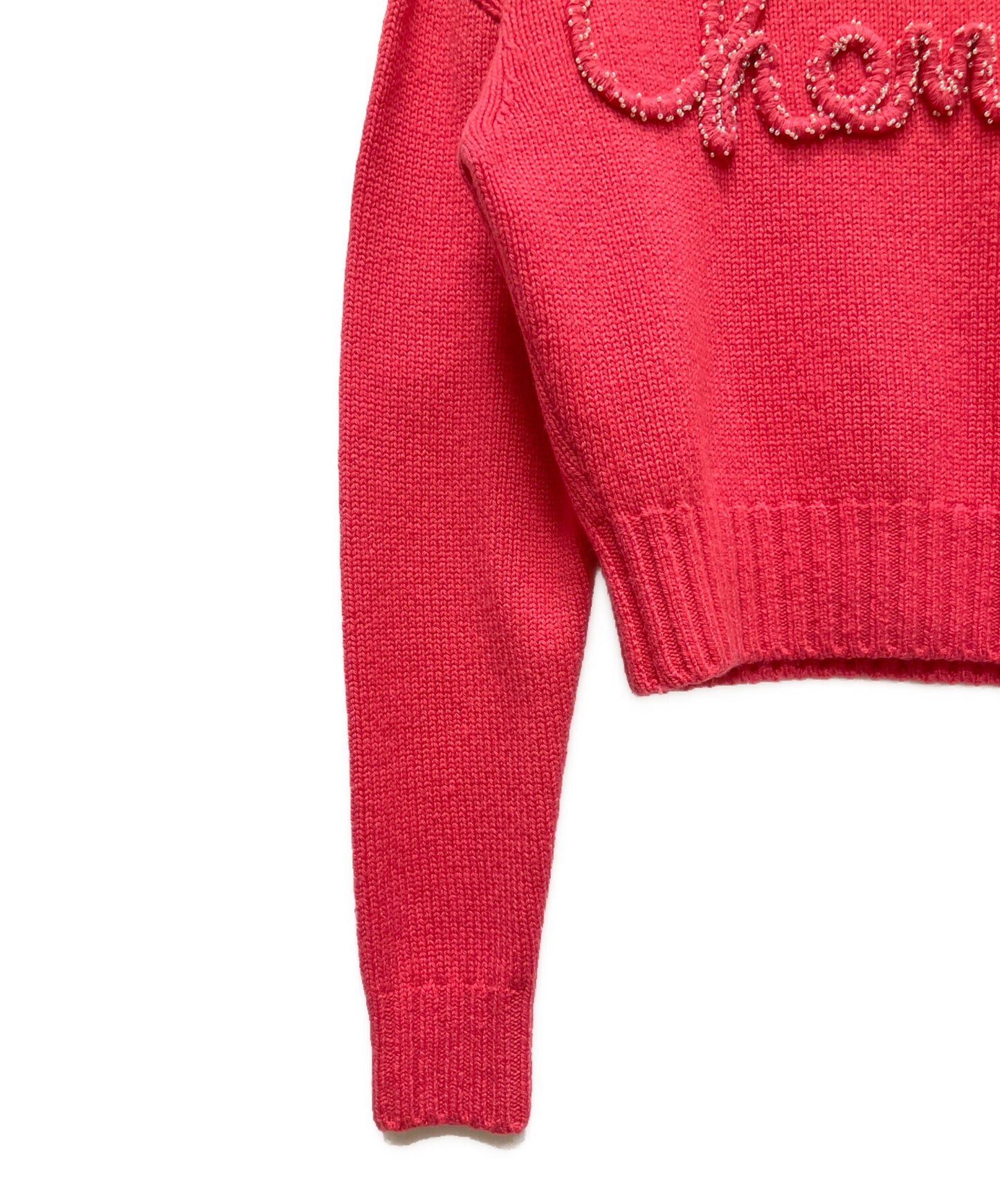 [Pre-owned] CHANEL Logo cashmere knit/crew neck knit P65189K61044