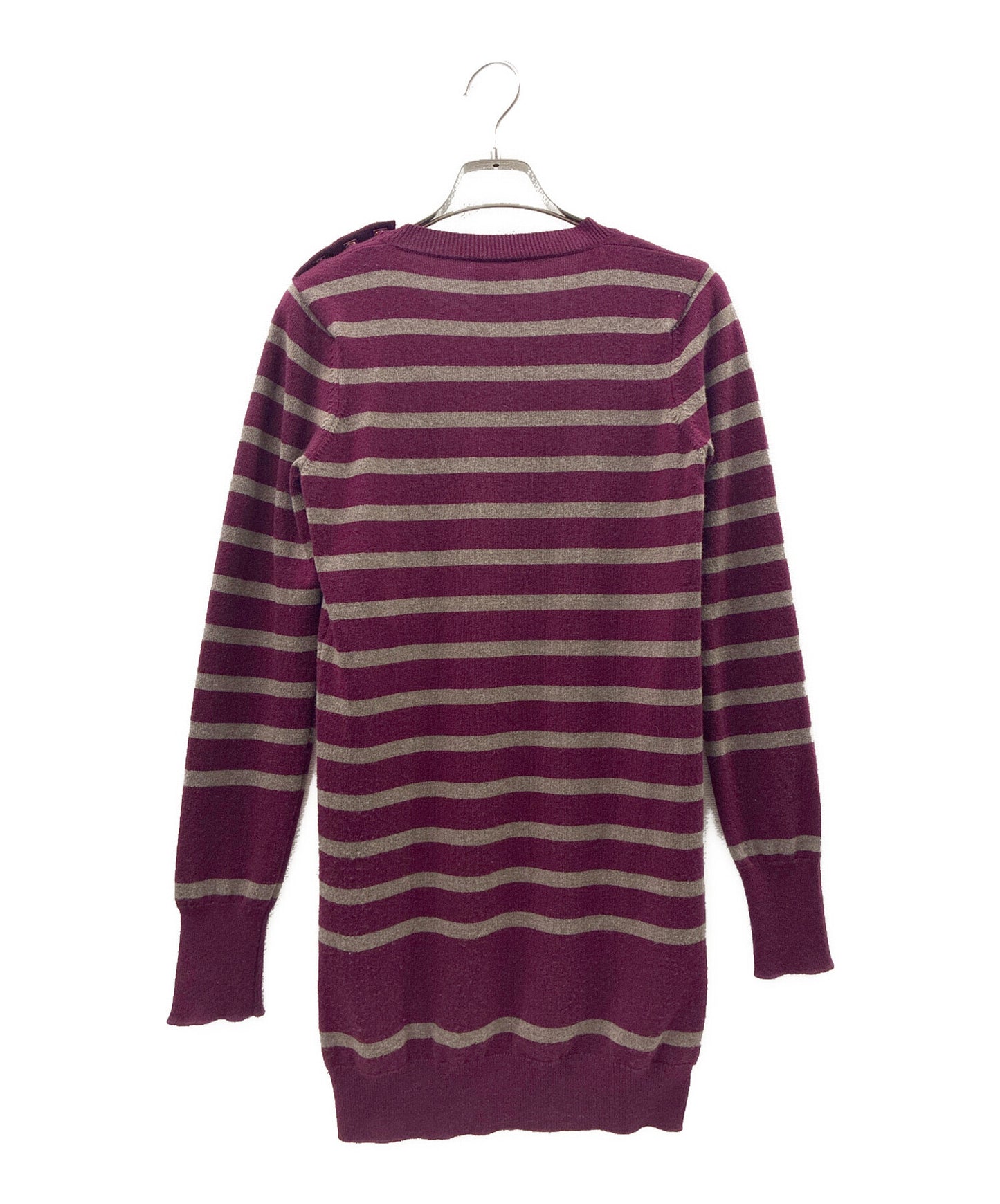 [Pre-owned] CHANEL Coco Mark Turnlock Knit/Border P41974K03184