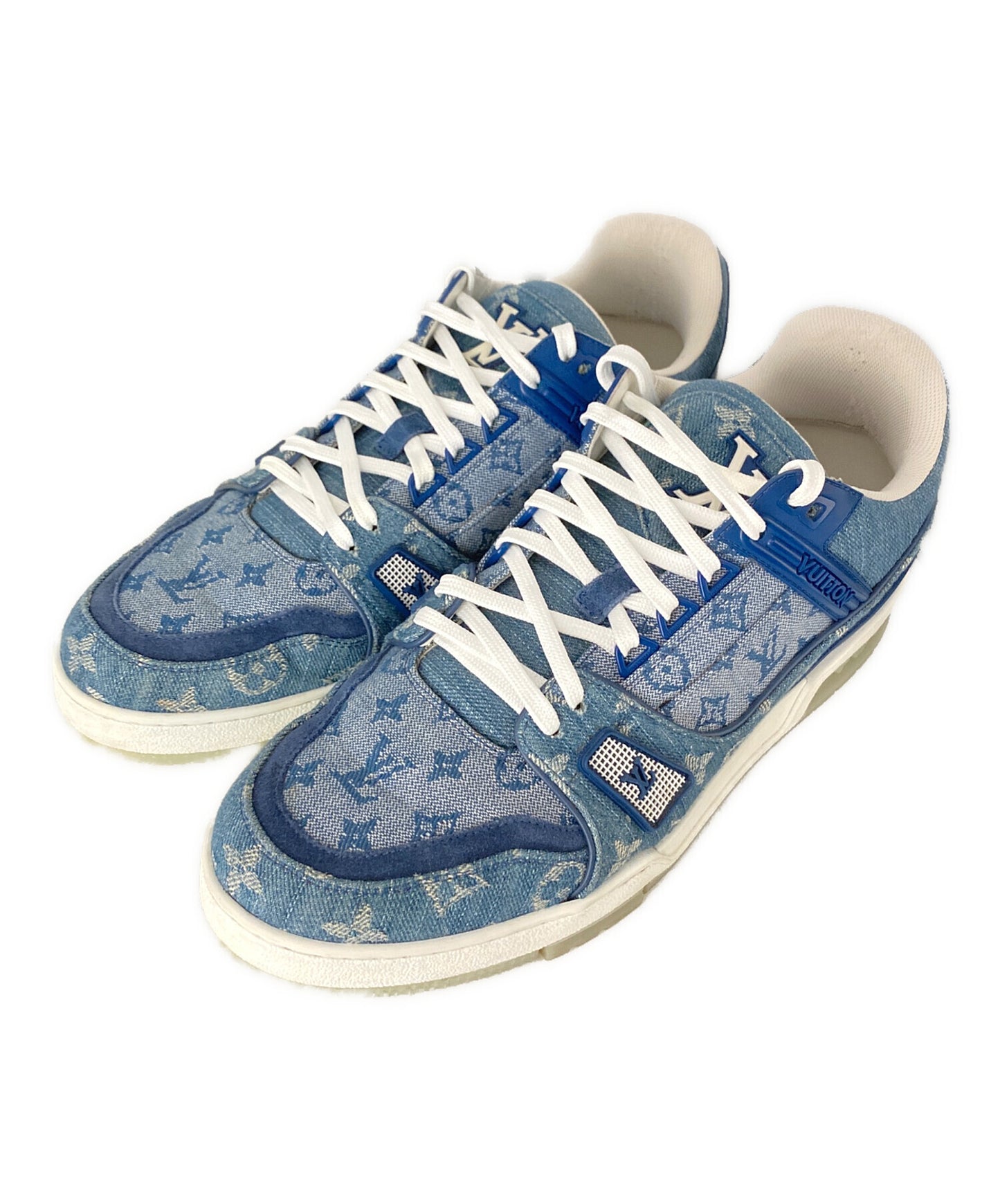 [Pre-owned] LOUIS VUITTON Trainers Line Denim Sneakers