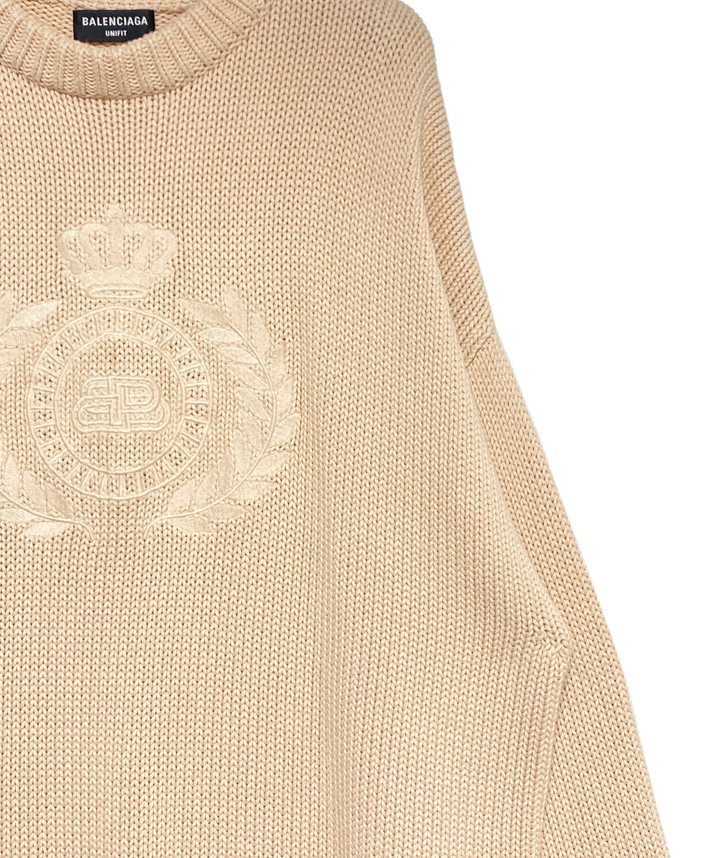 [Pre-owned] BALENCIAGA Embroidery oversized knit 664369 T3211