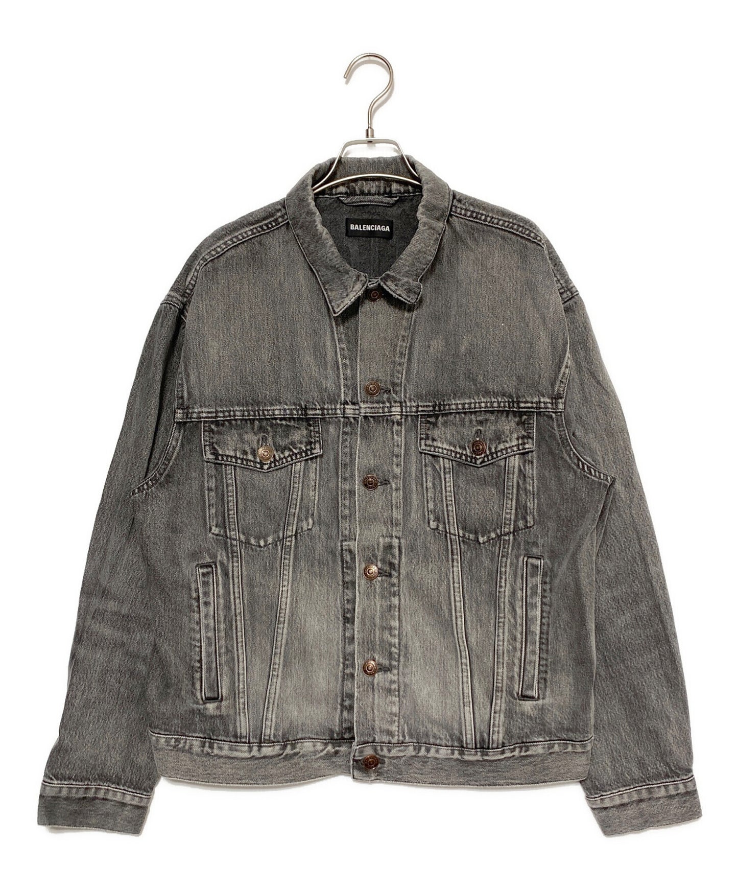 [Pre-owned] BALENCIAGA Back Logo Denim Jacket 557351 TBP47