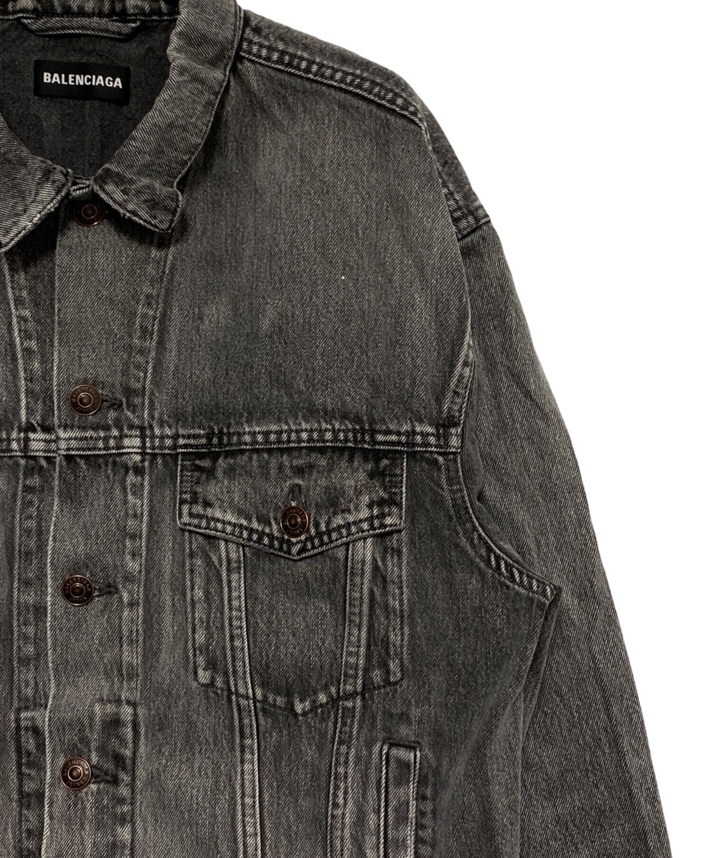 [Pre-owned] BALENCIAGA Back Logo Denim Jacket 557351 TBP47