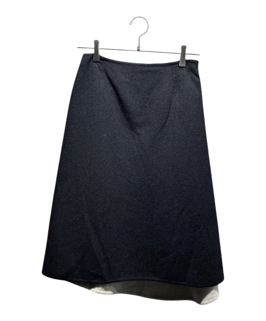 [Pre-owned] HERMES Cashmere blend double-faced skirt