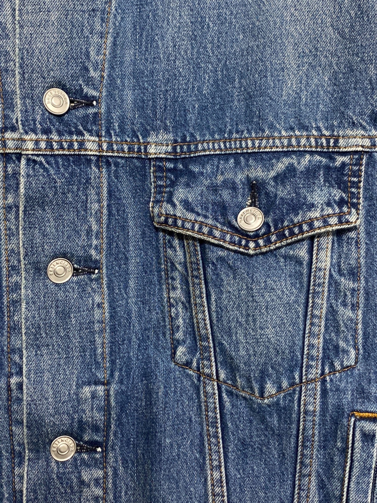 [Pre-owned] BALENCIAGA Back Logo Denim Jacket 557351 TBP48