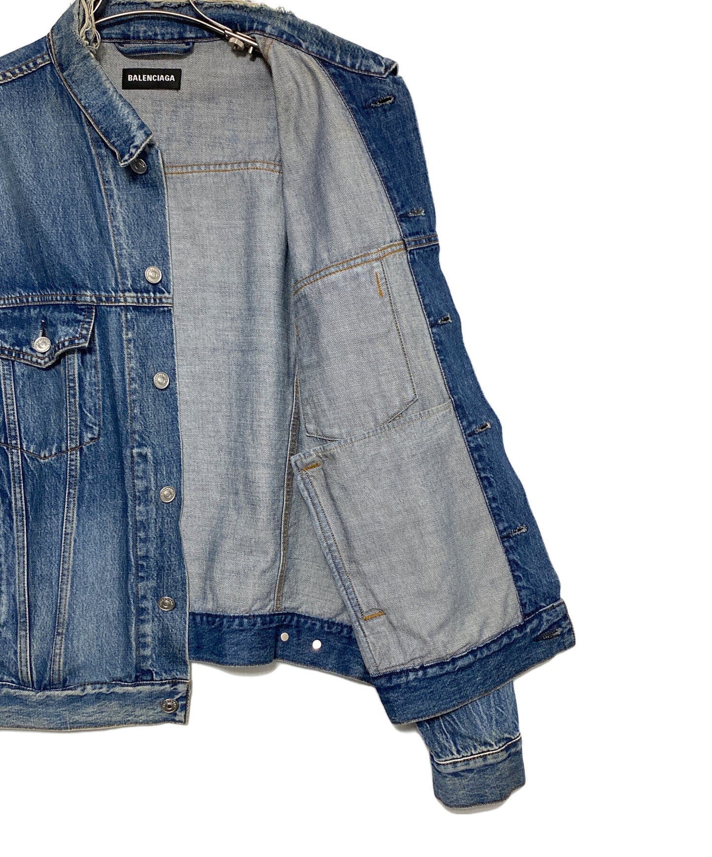 [Pre-owned] BALENCIAGA Back Logo Denim Jacket 557351 TBP48