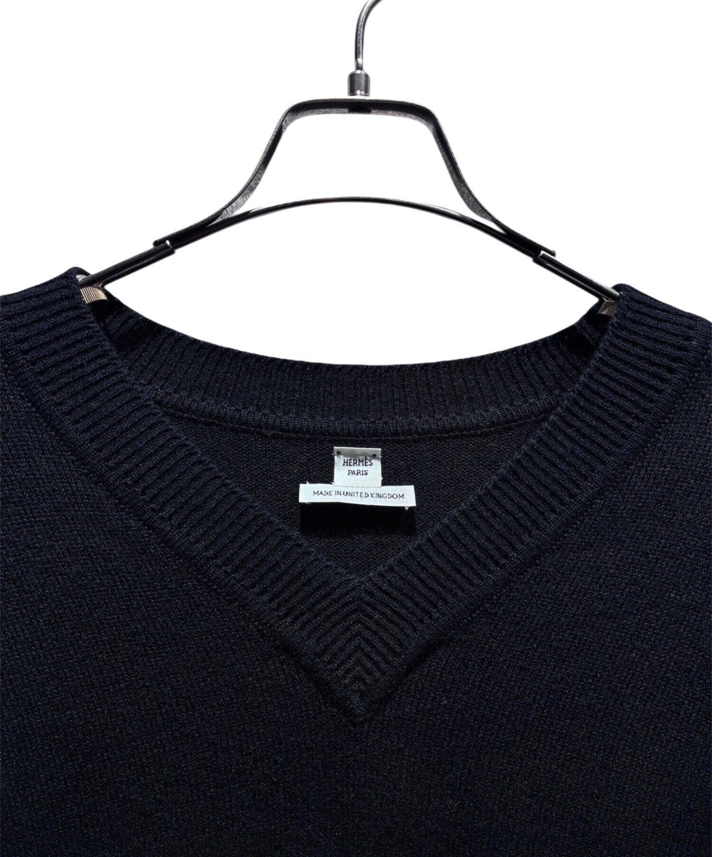 [Pre-owned] HERMES Cashmere Cable Line Knit 06-7700