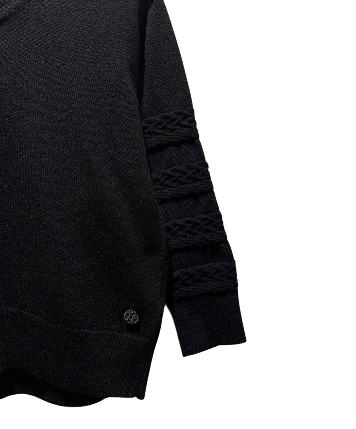 [Pre-owned] HERMES Cashmere Cable Line Knit 06-7700