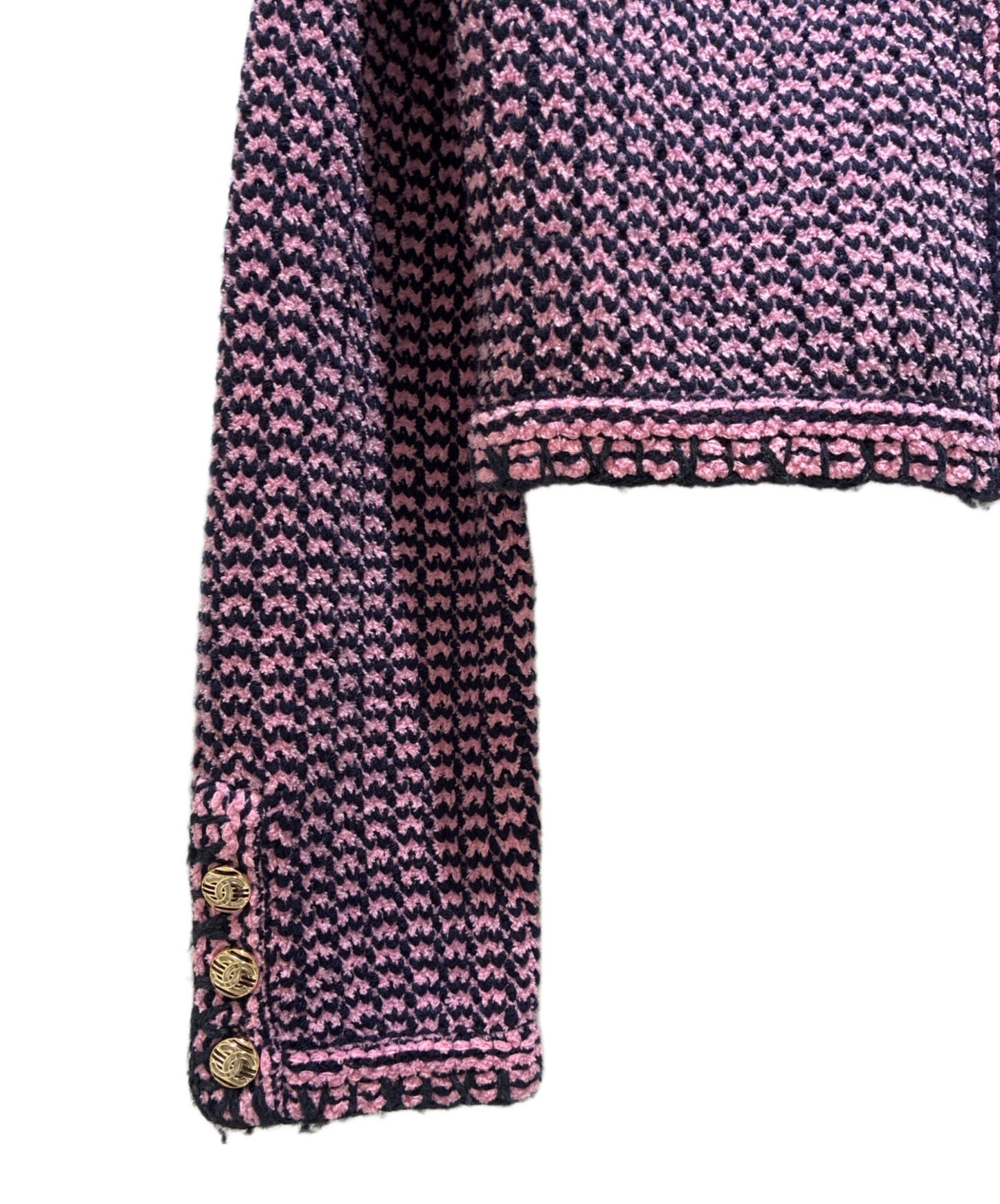 [Pre-owned] CHANEL P70 Coco mark button tweed cardigan/tweed jacket P70487K10067