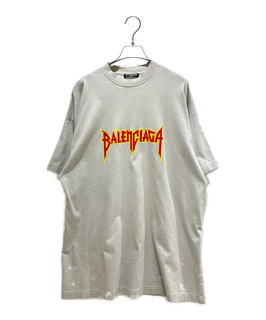[Pre-owned] BALENCIAGA Damaged T-shirts/Cut & sewn/Logo T-shirts/Logo cut & sewn 694576 TMV88