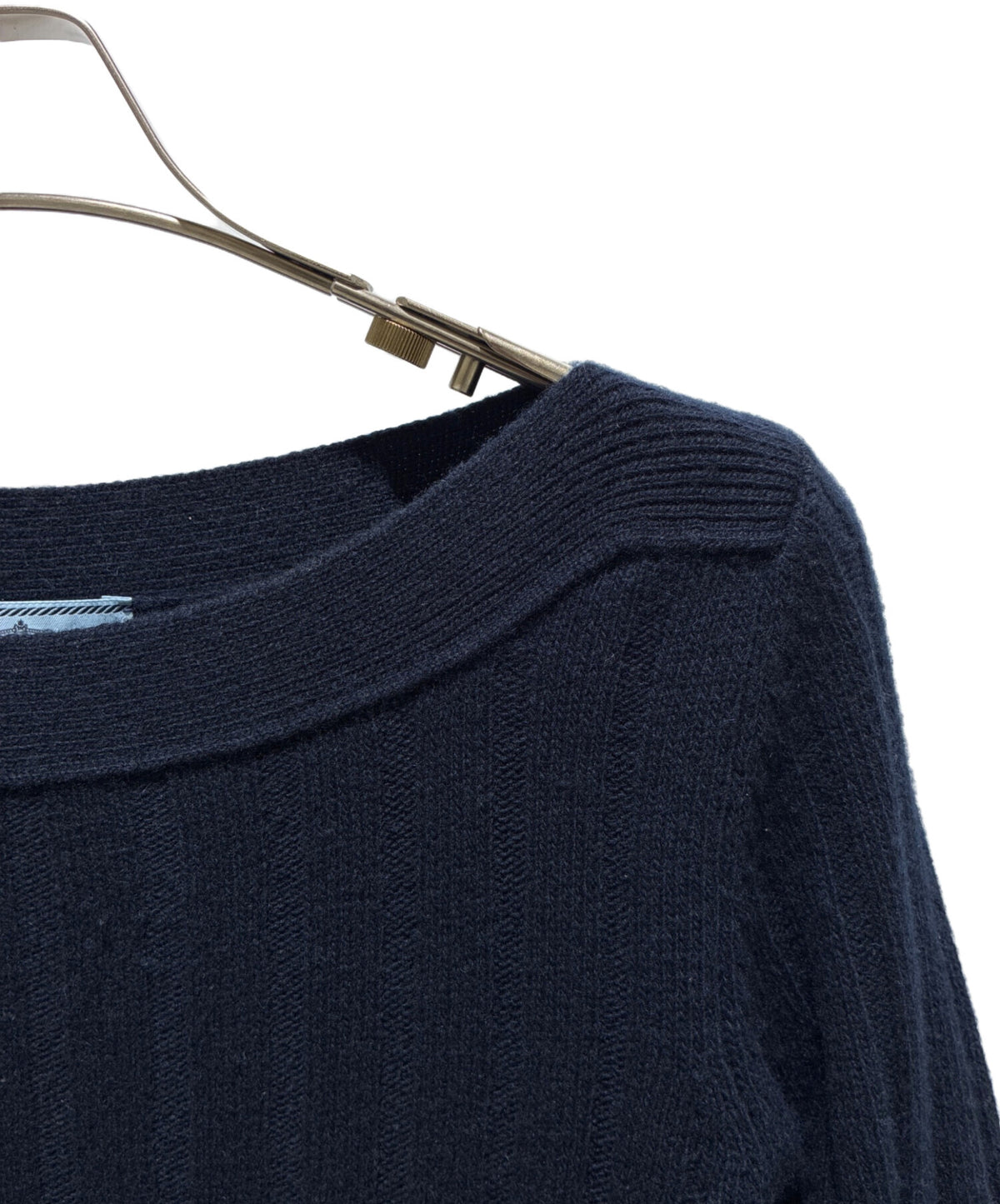 [Pre-owned] PRADA Boat Neck Rib Knit/Crew Neck/Slim Knit P24S74 S152 1APQ