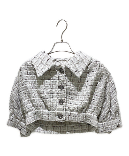 [Pre-owned] CHANEL P71 22 Cruise Cropped Tweed Short Jacket P71855V63403: Cruise Collection 2022