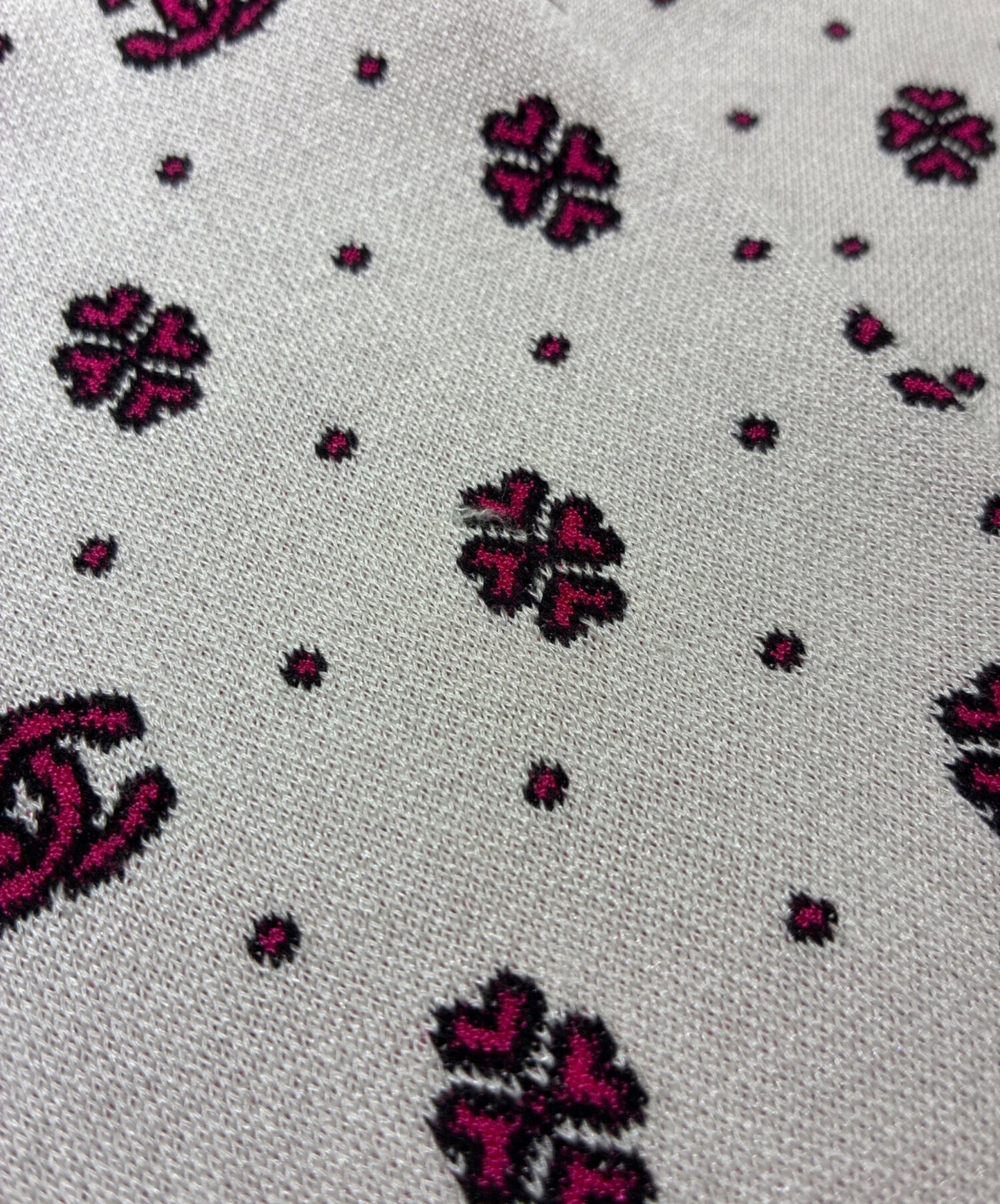 [Pre-owned] CHANEL Half-Zip Nordic Knit/Knit Polo/Coco Mark P74276K 10699