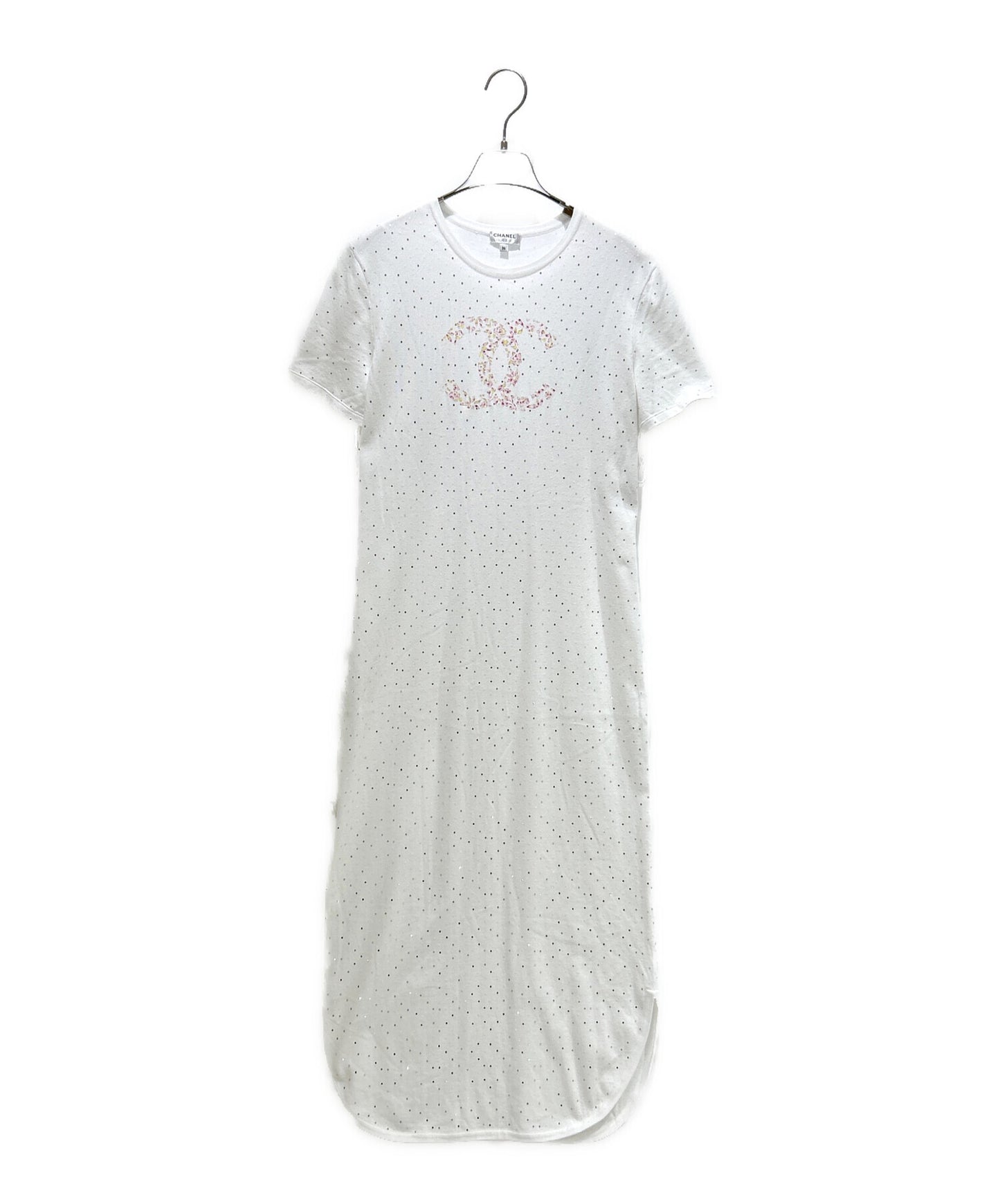 [Pre-owned] CHANEL Coco logo lame cut and sewn dress / long dress / cut and sewn dress / coco logo P70461K10042