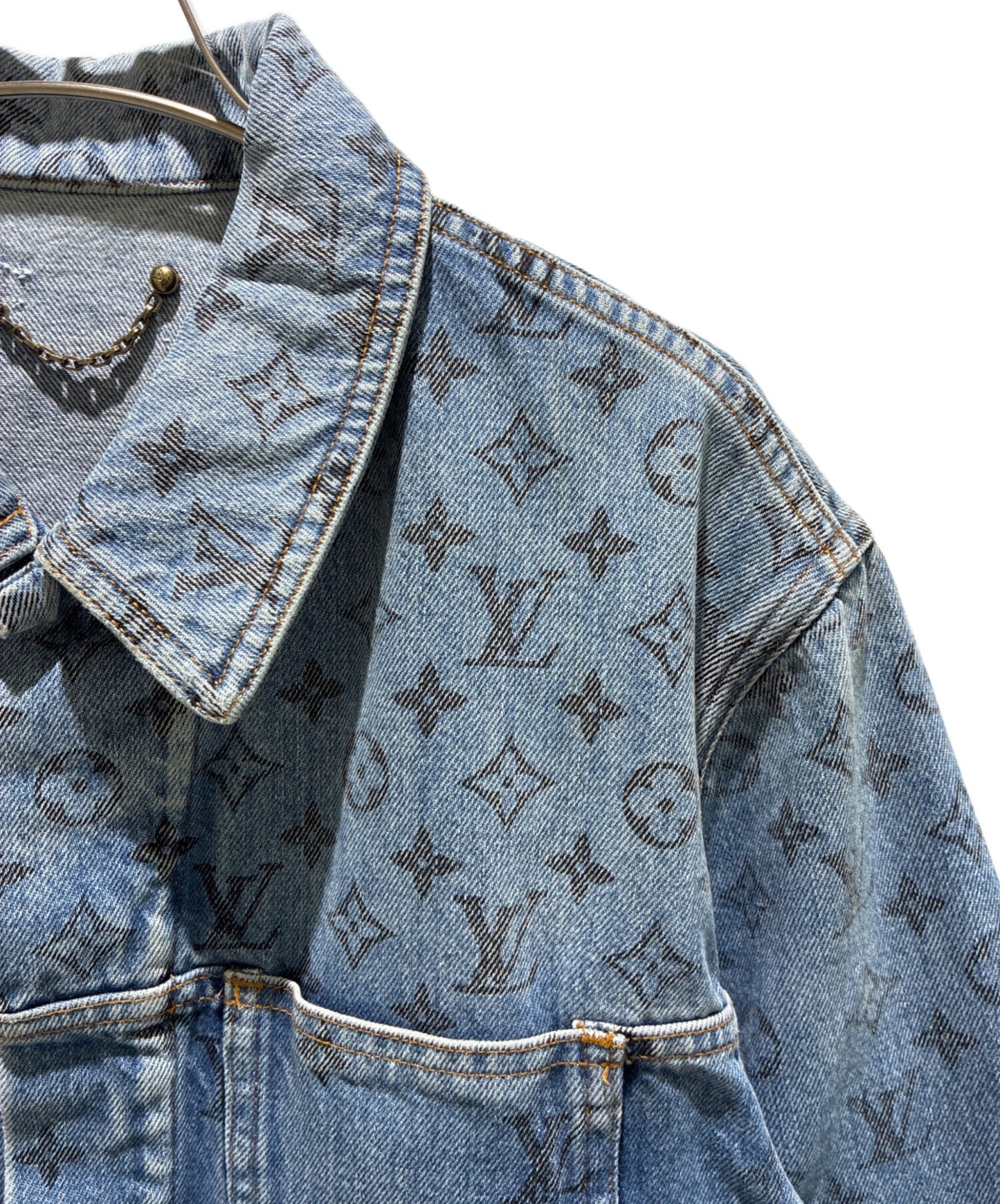 [Pre-owned] LOUIS VUITTON LV Cotton Monogram Denim Jacket / Denim Jacket RM202 YIE HJA71W