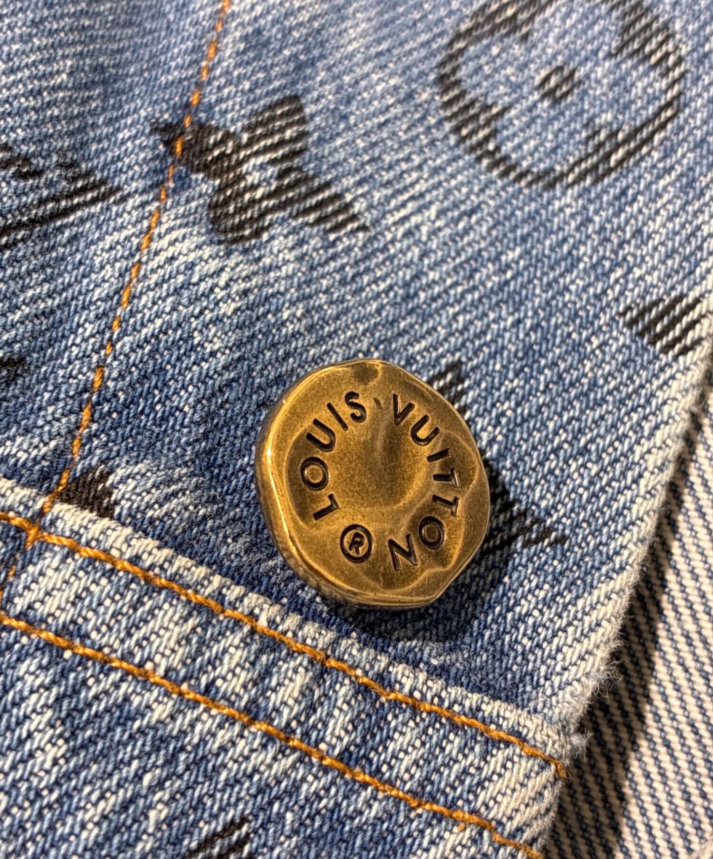 [Pre-owned] LOUIS VUITTON LV Cotton Monogram Denim Jacket / Denim Jacket RM202 YIE HJA71W