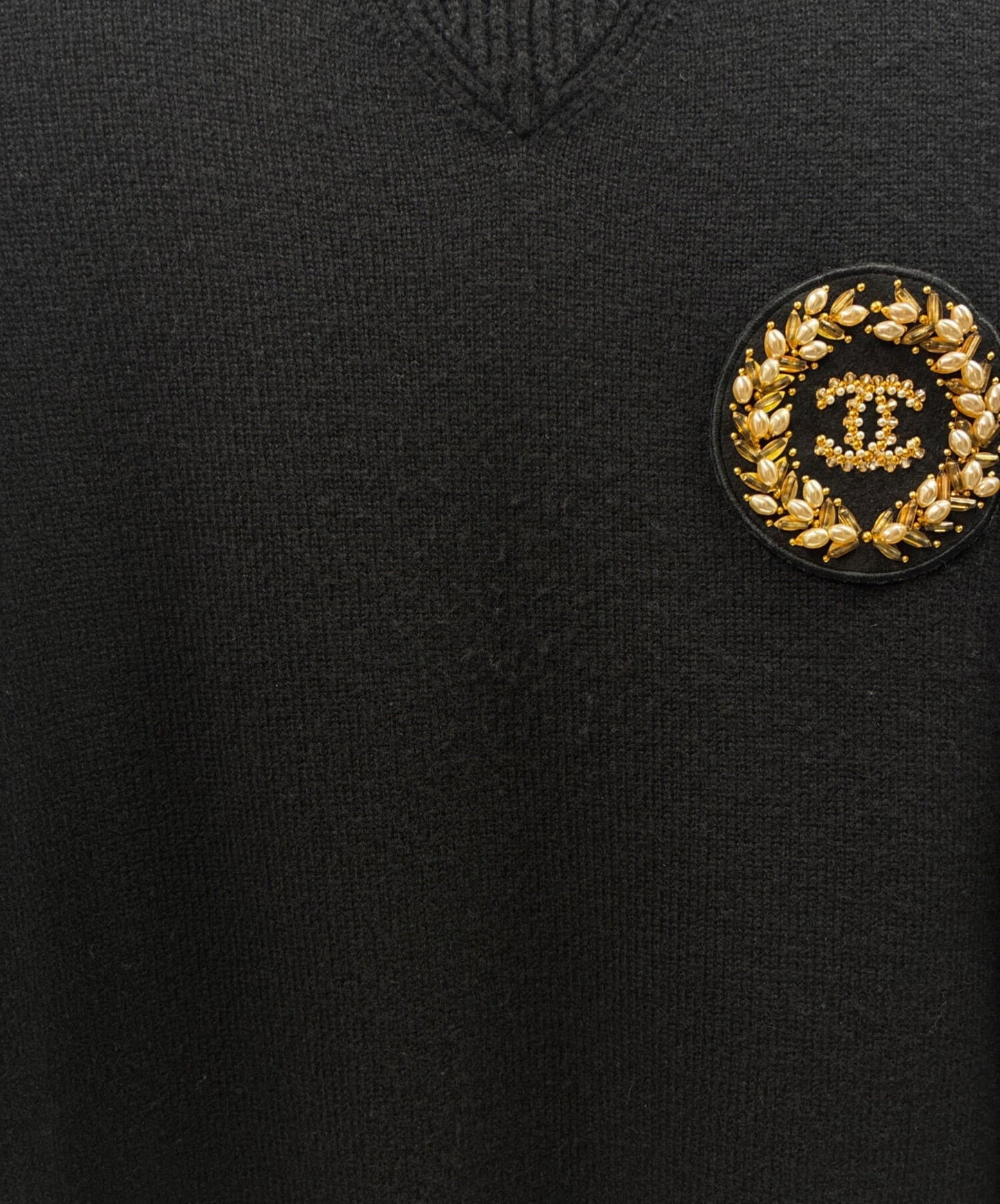 [Pre-owned] CHANEL Coco Mark Emblem Knit P64669K60693 2020 / Coco Mark / cashmere / cashmere blend / round neck / crew neck P64669K60693