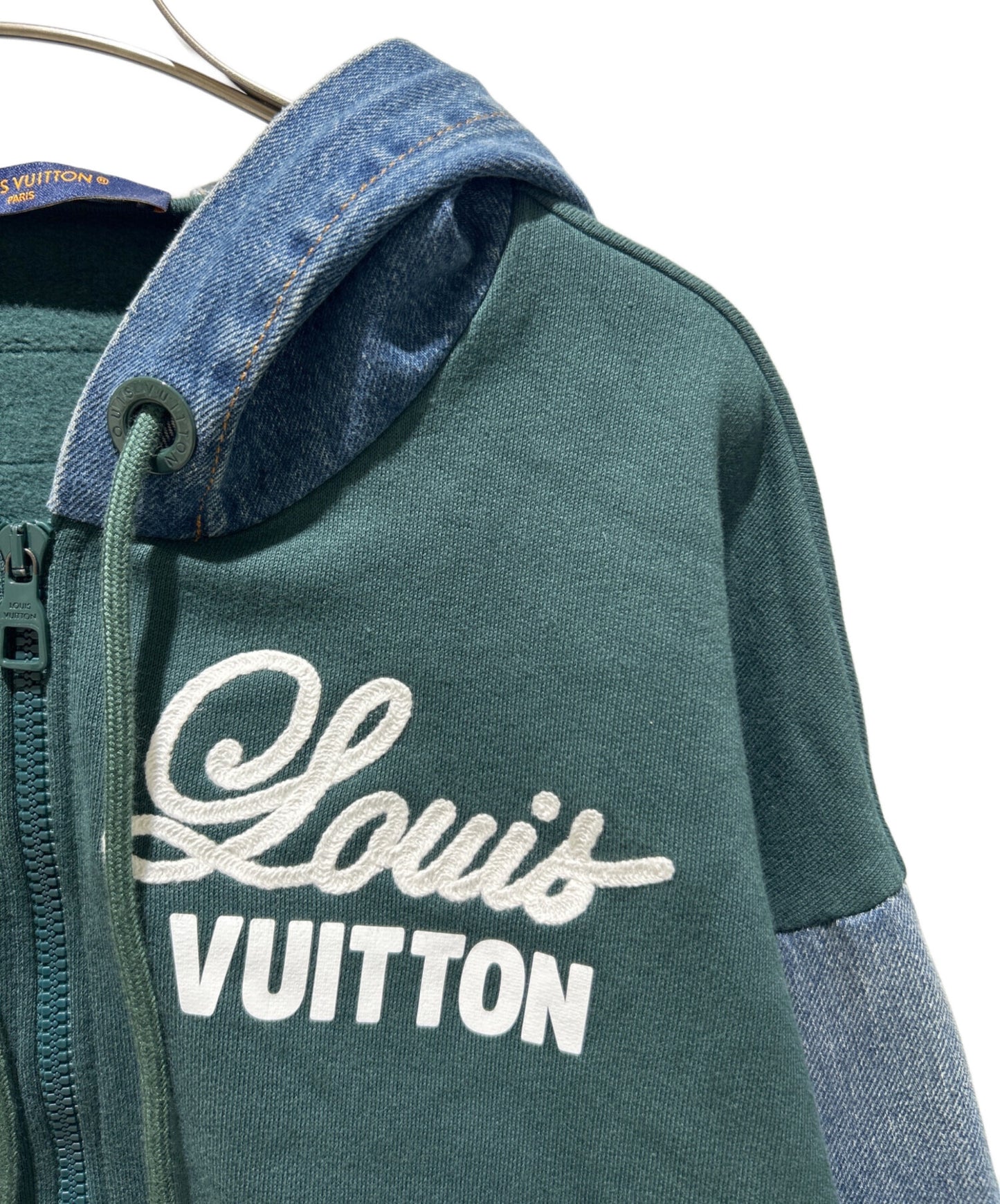 [Pre-owned] LOUIS VUITTON 22AW Denim Switched Zip Hoodie/Zip-Up Hoodie/Hoodie RM222 IHN HNY83W