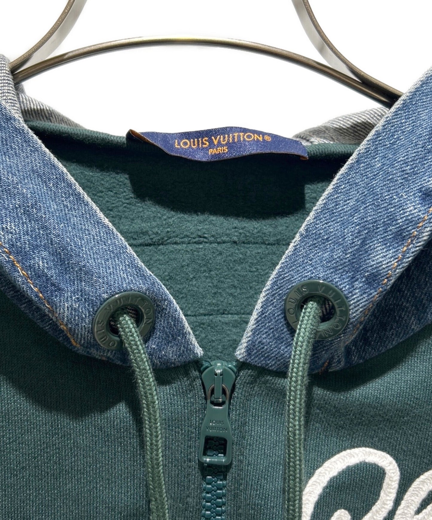 [Pre-owned] LOUIS VUITTON 22AW Denim Switched Zip Hoodie/Zip-Up Hoodie/Hoodie RM222 IHN HNY83W