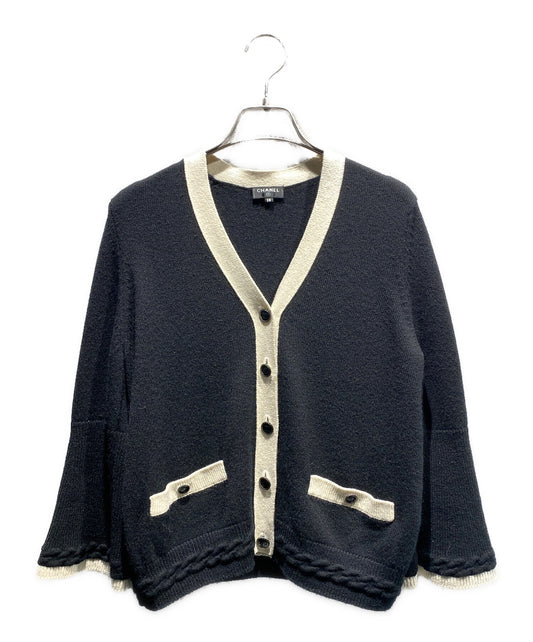 [Pre-owned] CHANEL Cardigan / Two-Tone / P58534K07657 / Knit / Knit Cardigan / Coco Mark P58534K07657