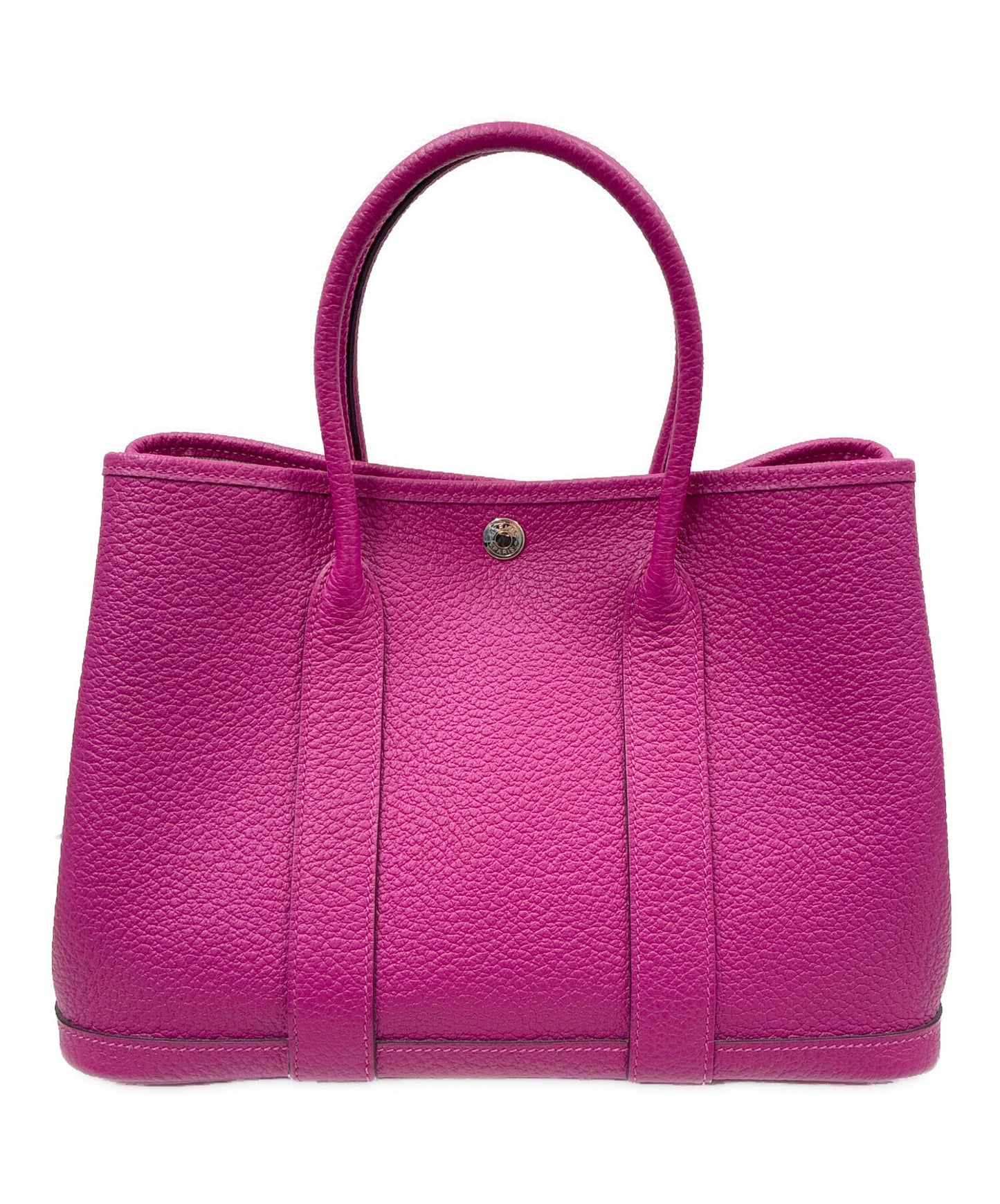 [Pre-owned] HERMES Garden Party TPM Garden Party TPM/Country/Rose Purple/C Engraved: 2018 Manufacture/Silver Hardware/Bag/Bag/Handbag/Tote Bag