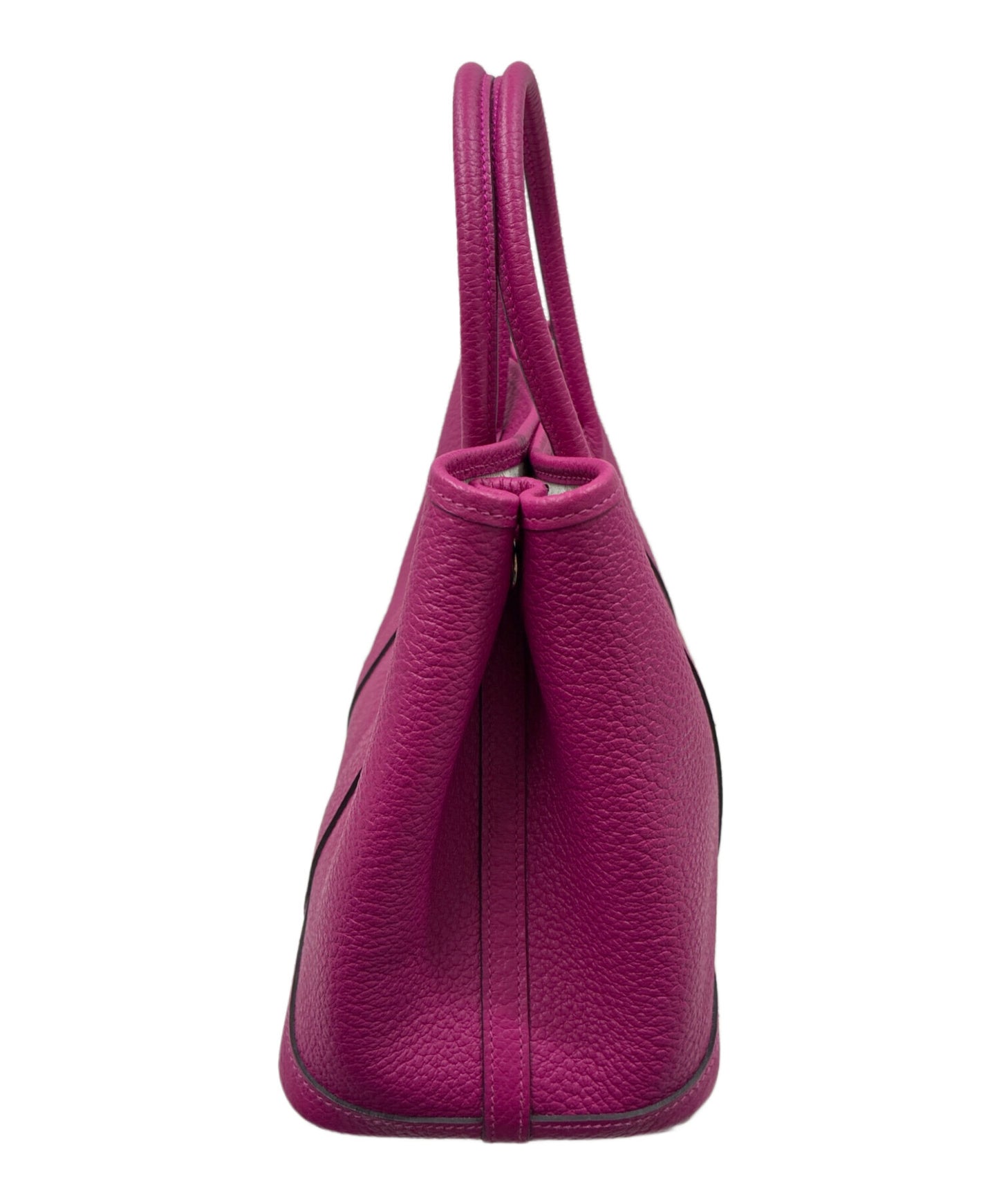 [Pre-owned] HERMES Garden Party TPM Garden Party TPM/Country/Rose Purple/C Engraved: 2018 Manufacture/Silver Hardware/Bag/Bag/Handbag/Tote Bag