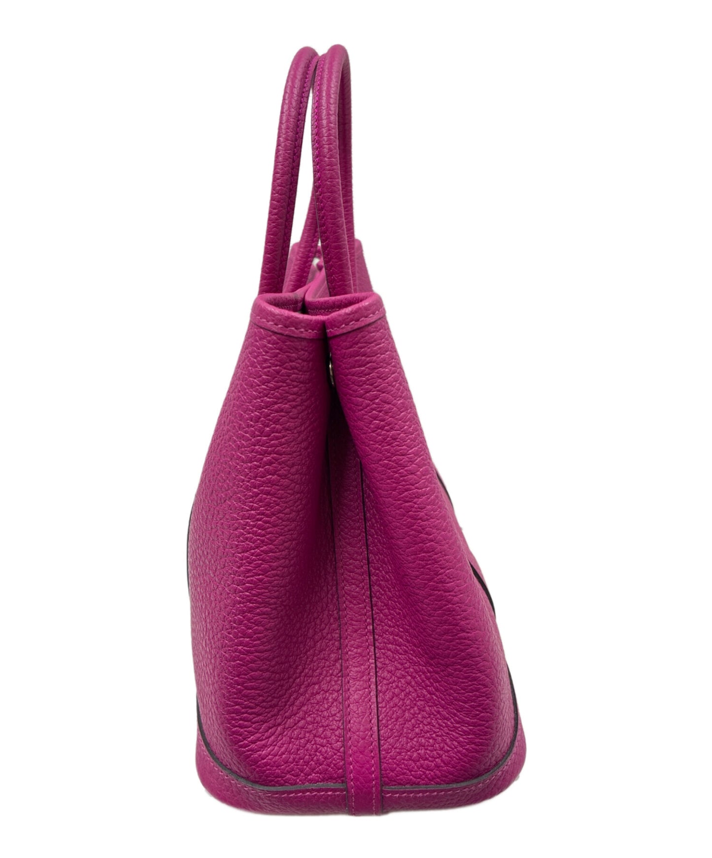 [Pre-owned] HERMES Garden Party TPM Garden Party TPM/Country/Rose Purple/C Engraved: 2018 Manufacture/Silver Hardware/Bag/Bag/Handbag/Tote Bag