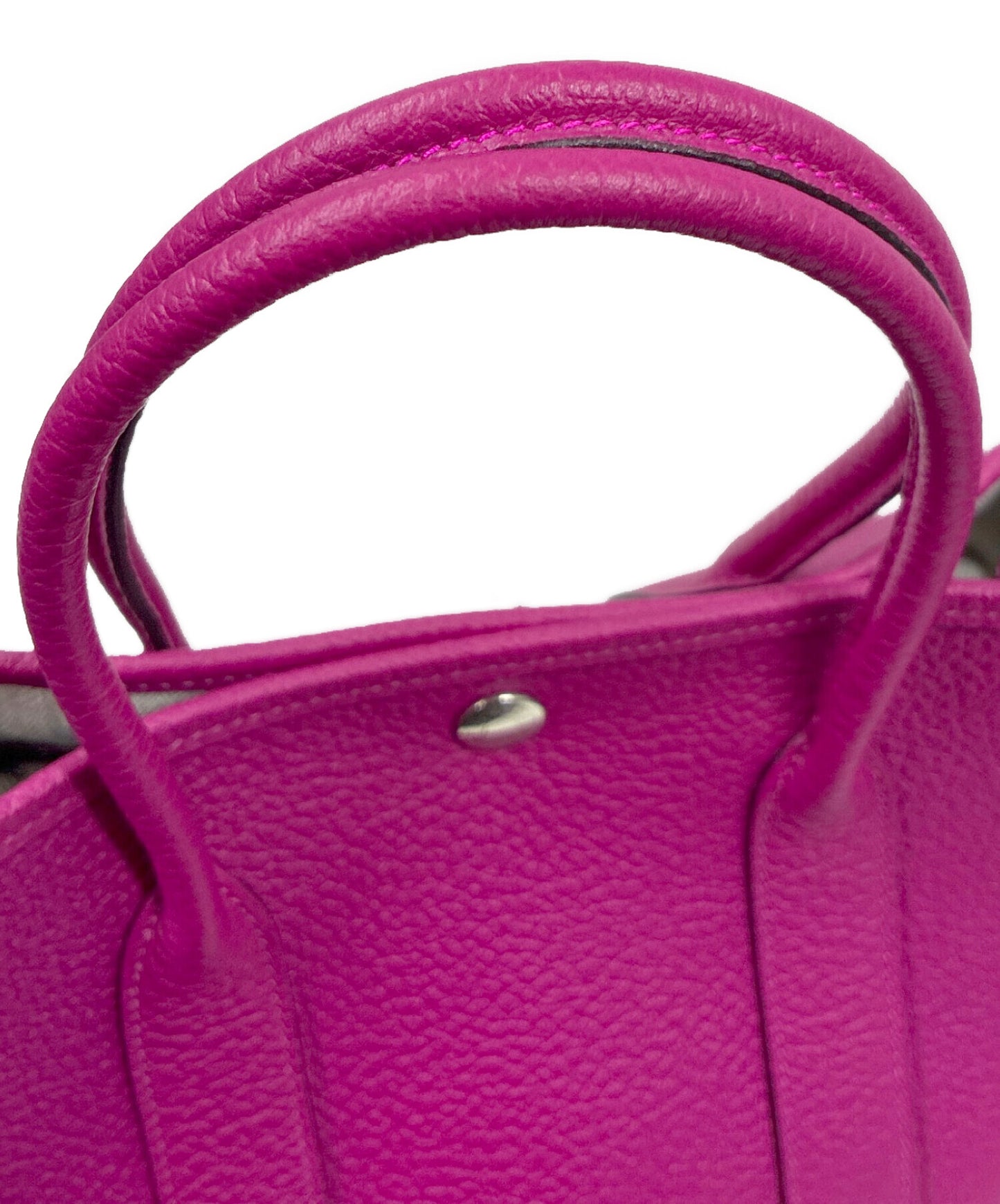 [Pre-owned] HERMES Garden Party TPM Garden Party TPM/Country/Rose Purple/C Engraved: 2018 Manufacture/Silver Hardware/Bag/Bag/Handbag/Tote Bag