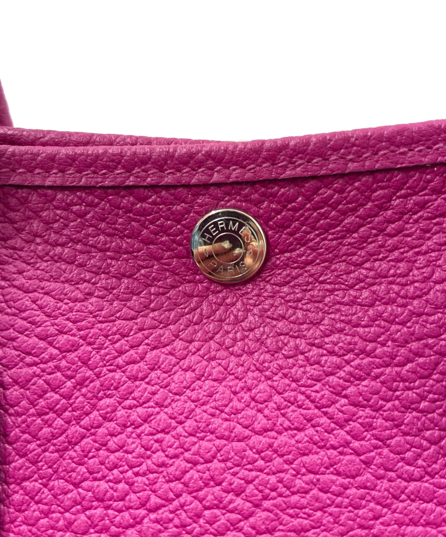 [Pre-owned] HERMES Garden Party TPM Garden Party TPM/Country/Rose Purple/C Engraved: 2018 Manufacture/Silver Hardware/Bag/Bag/Handbag/Tote Bag