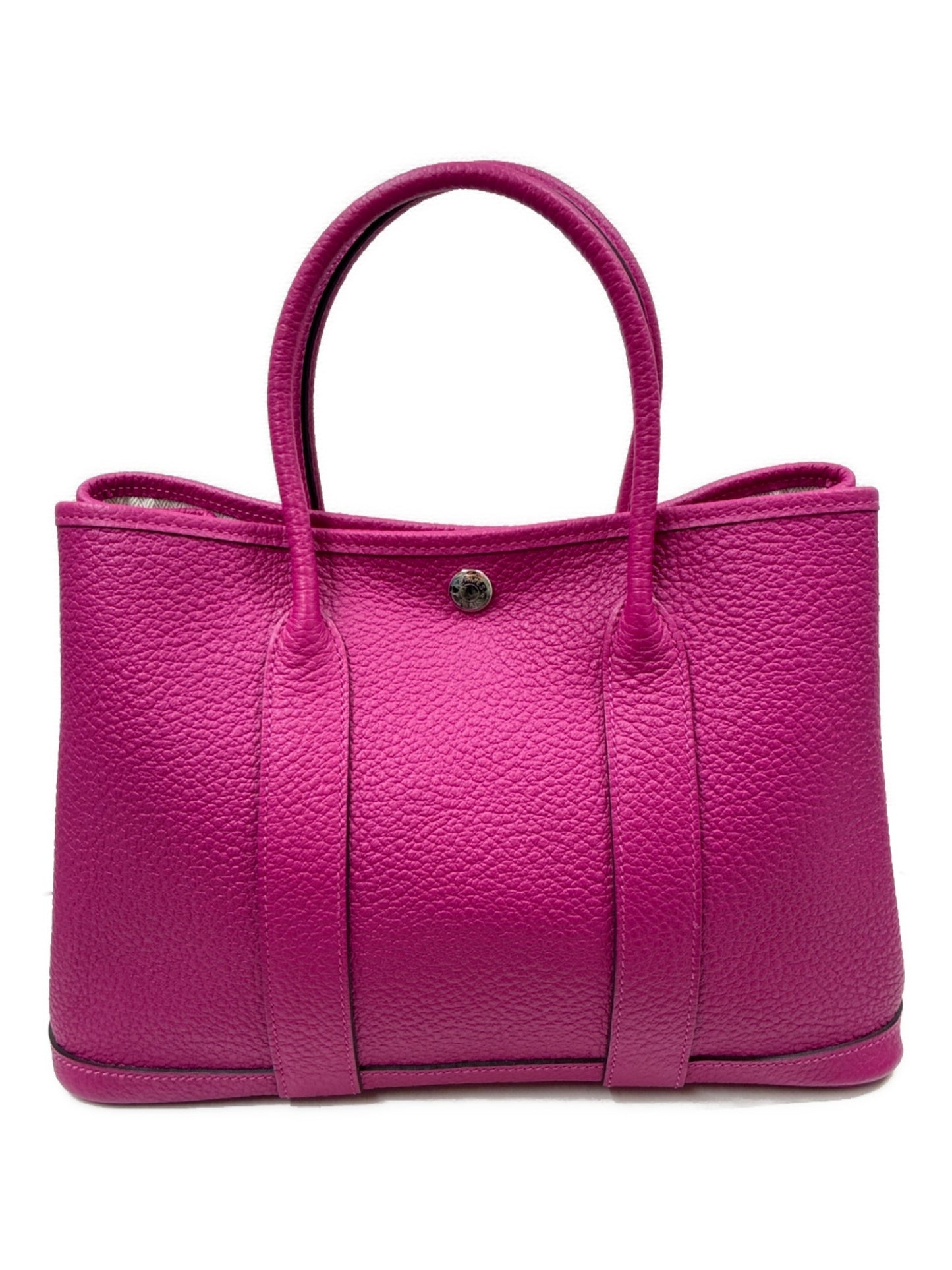 [Pre-owned] HERMES Garden Party TPM Garden Party TPM/Country/Rose Purple/C Engraved: 2018 Manufacture/Silver Hardware/Bag/Bag/Handbag/Tote Bag