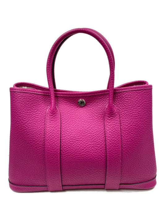 [Pre-owned] HERMES Garden Party TPM Garden Party TPM/Country/Rose Purple/C Engraved: 2018 Manufacture/Silver Hardware/Bag/Bag/Handbag/Tote Bag