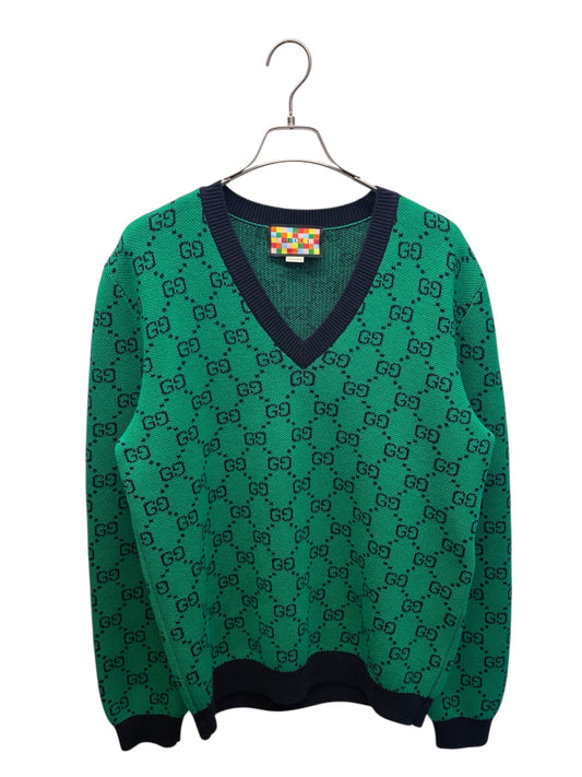 [Pre-owned] GUCCI GG knit/661155 XKBXI/V-neck knit 661155 XKBXI