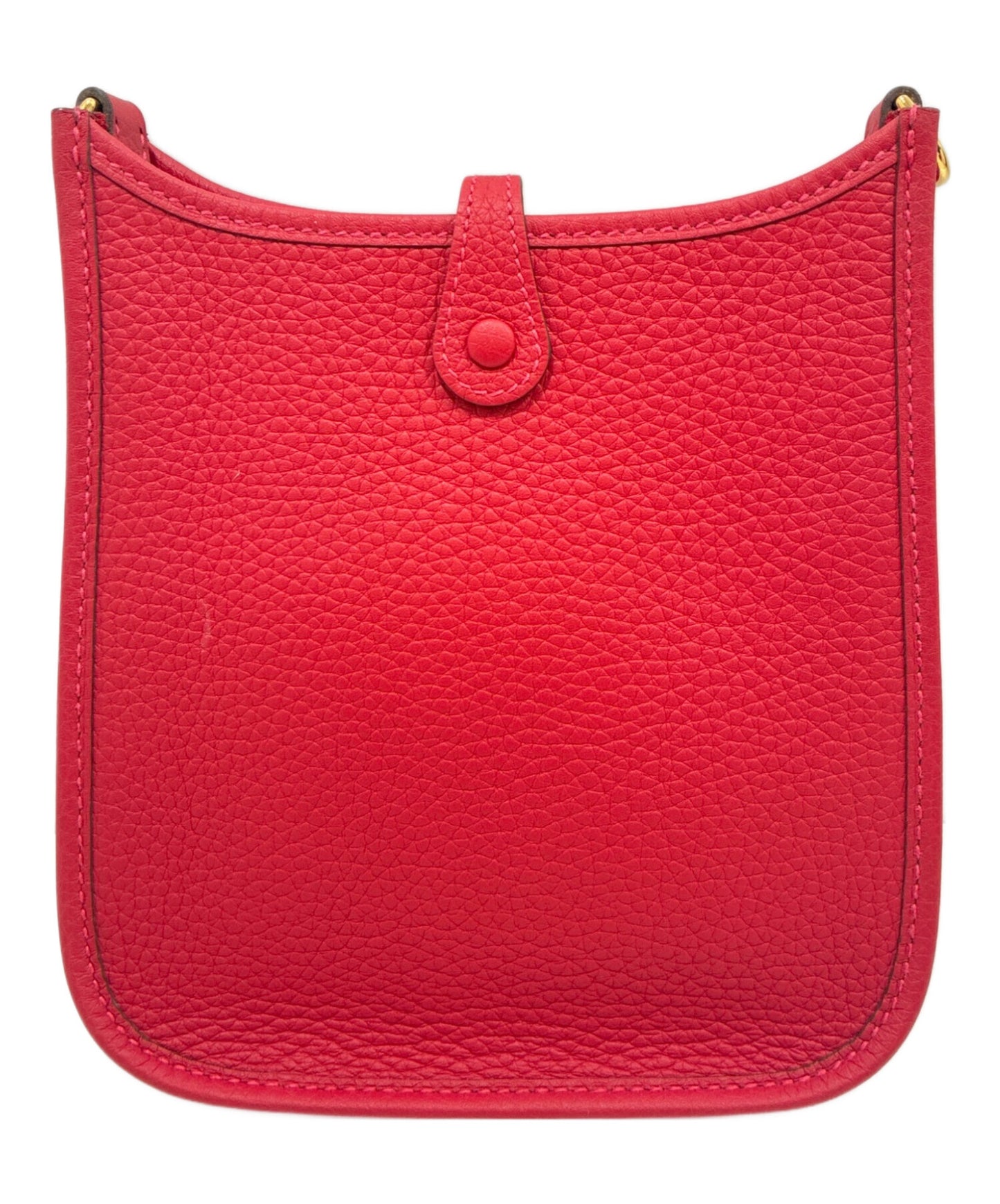 [Pre-owned] HERMES Evelyn TPM / Evelyn I TPM / Rouge Vif / Taurillon Clemence / Gold Hardware / "B" Stamp: Made in 2023 / Shoulder Bag