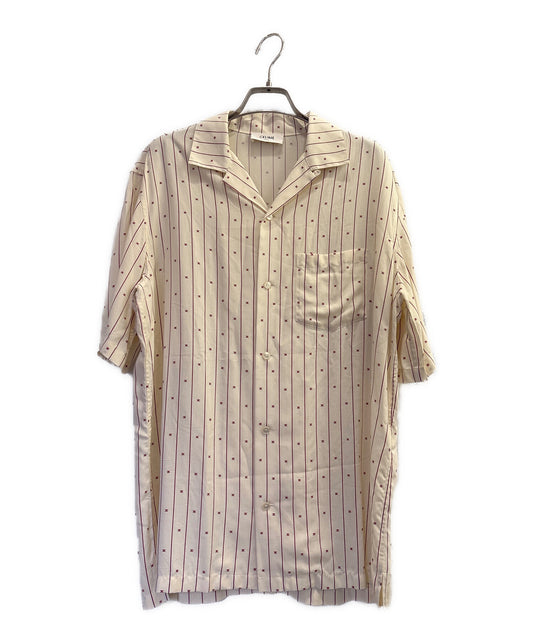 [Pre-owned] CELINE Céline Mini Triomphe Stripe Hawaiian Shirt / Open-Collar Shirt / Rayon Shirt 2C09B825W.16CB