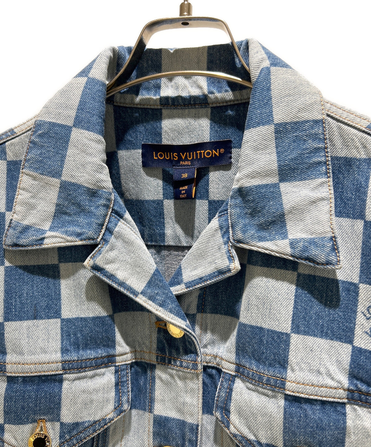[Pre-owned] LOUIS VUITTON 24SS Damier Denim Jacket / RW241WW / Jacket / Leather Jacket RW241WW