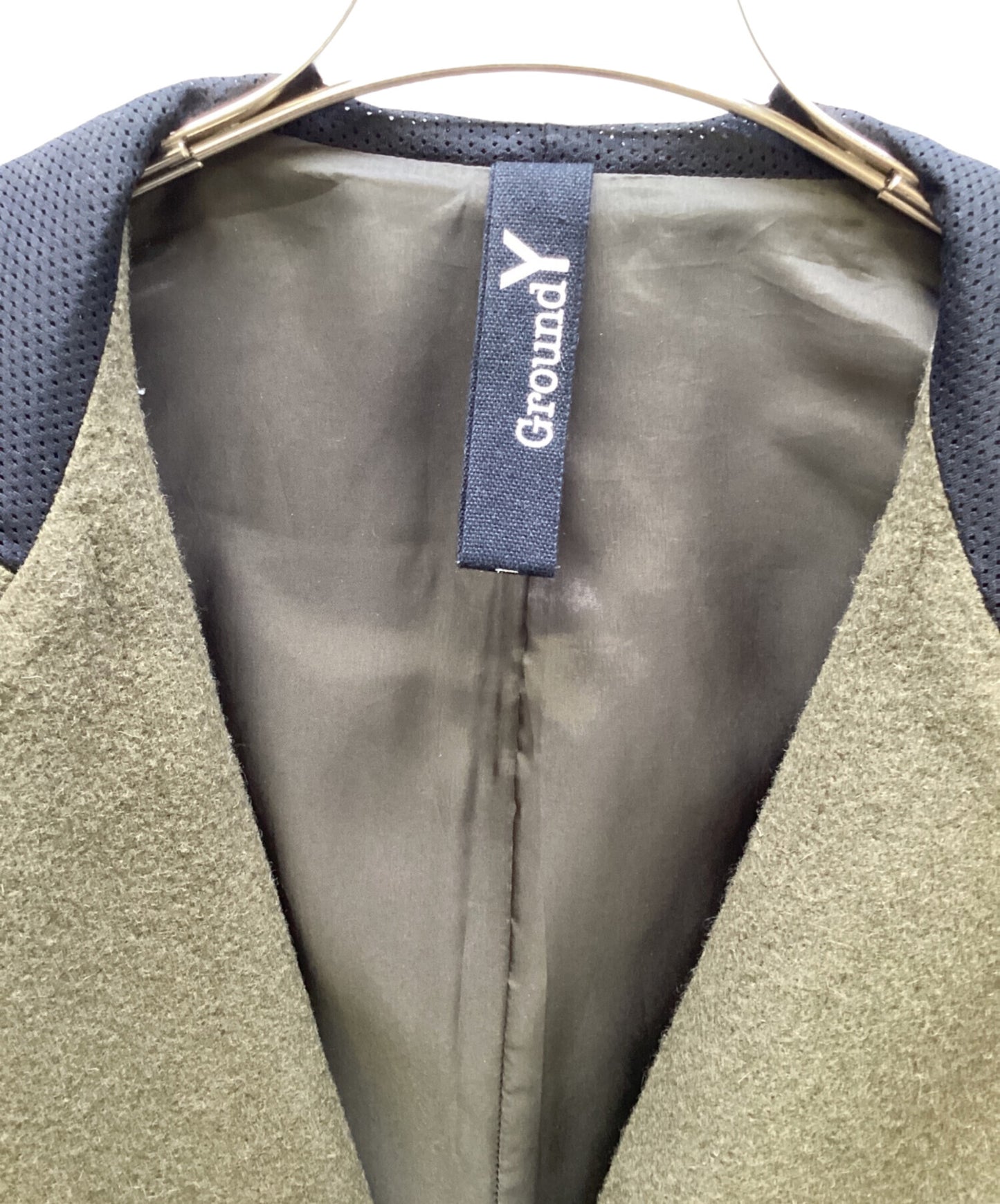 [Pre-owned] GROUND Y Wool Hooded Double Jacket GJ-C09-102